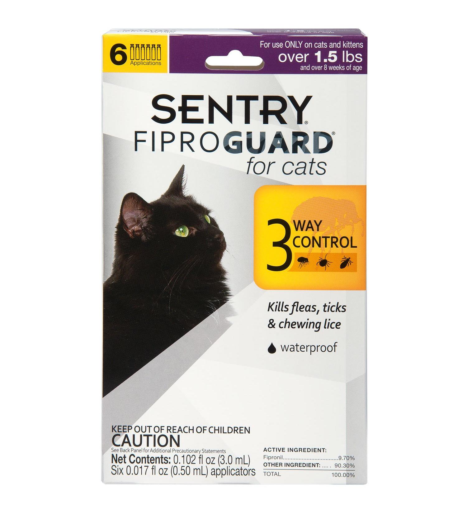 SENTRY Fiproguard for Cats: Flea and Tick Prevention (6 Month Supply) - Buy Online on GoSupps.com