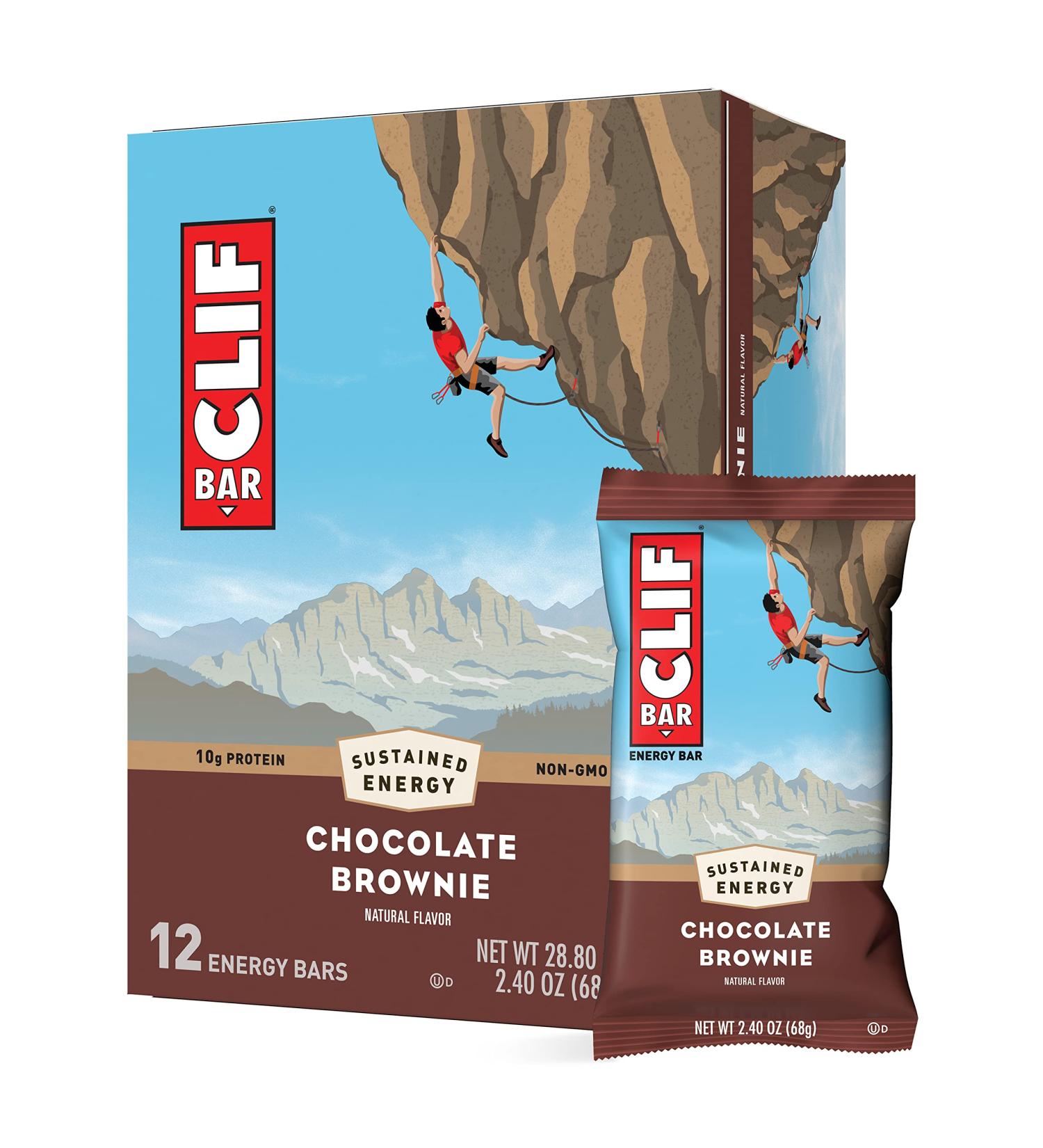 CLIF BARS Chocolate Brownie Energy Bars - Organic Oats, Plant Based, Vegetarian & Kosher - 12-Count (2.4 oz) Protein Bars - Buy Online on GoSupps.com