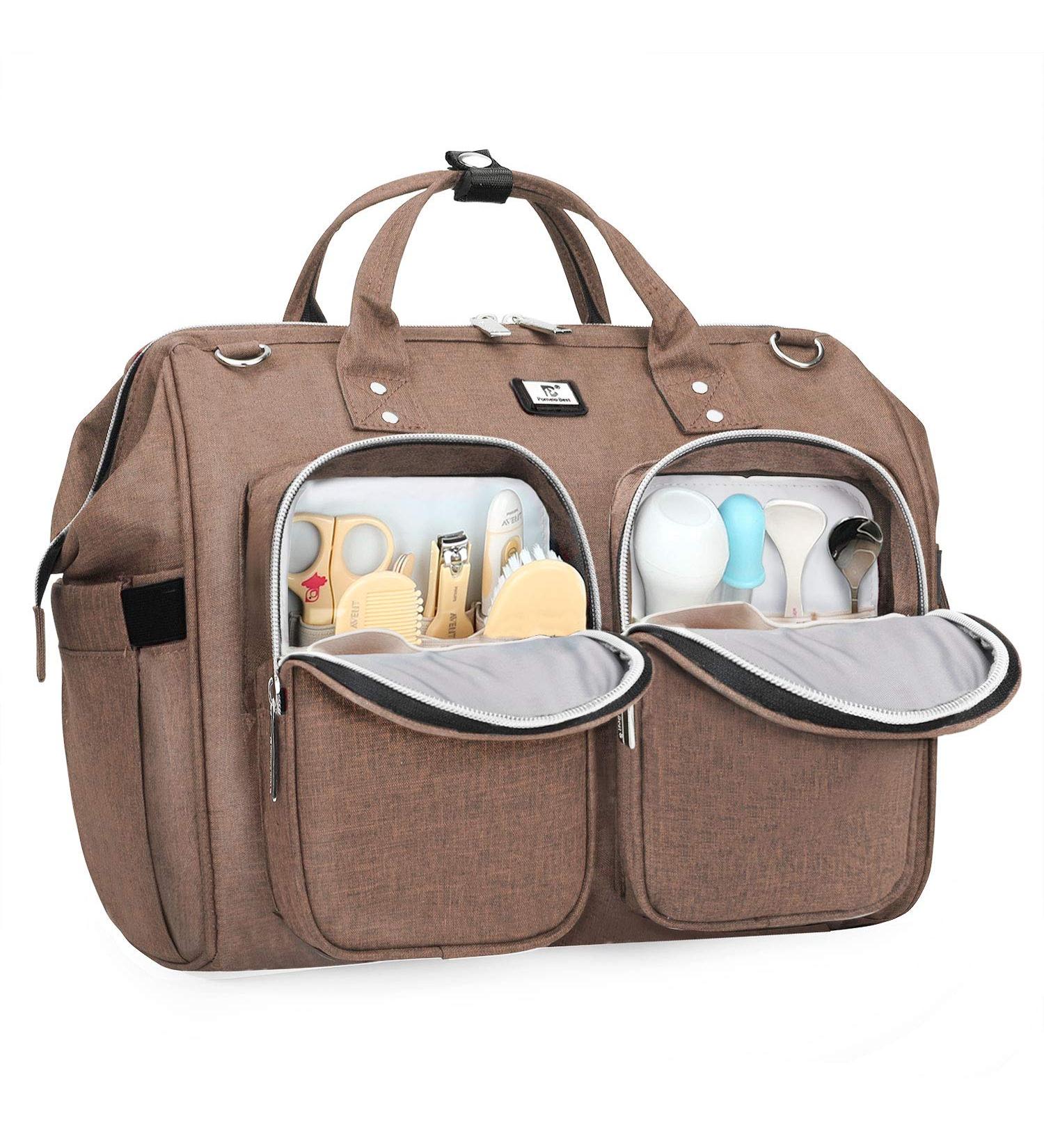 Pomelo Khaki Baby Changing Bag with Pram Clips and Changing Mat - Top Quality and Stylish Design - Buy Online on GoSupps.com