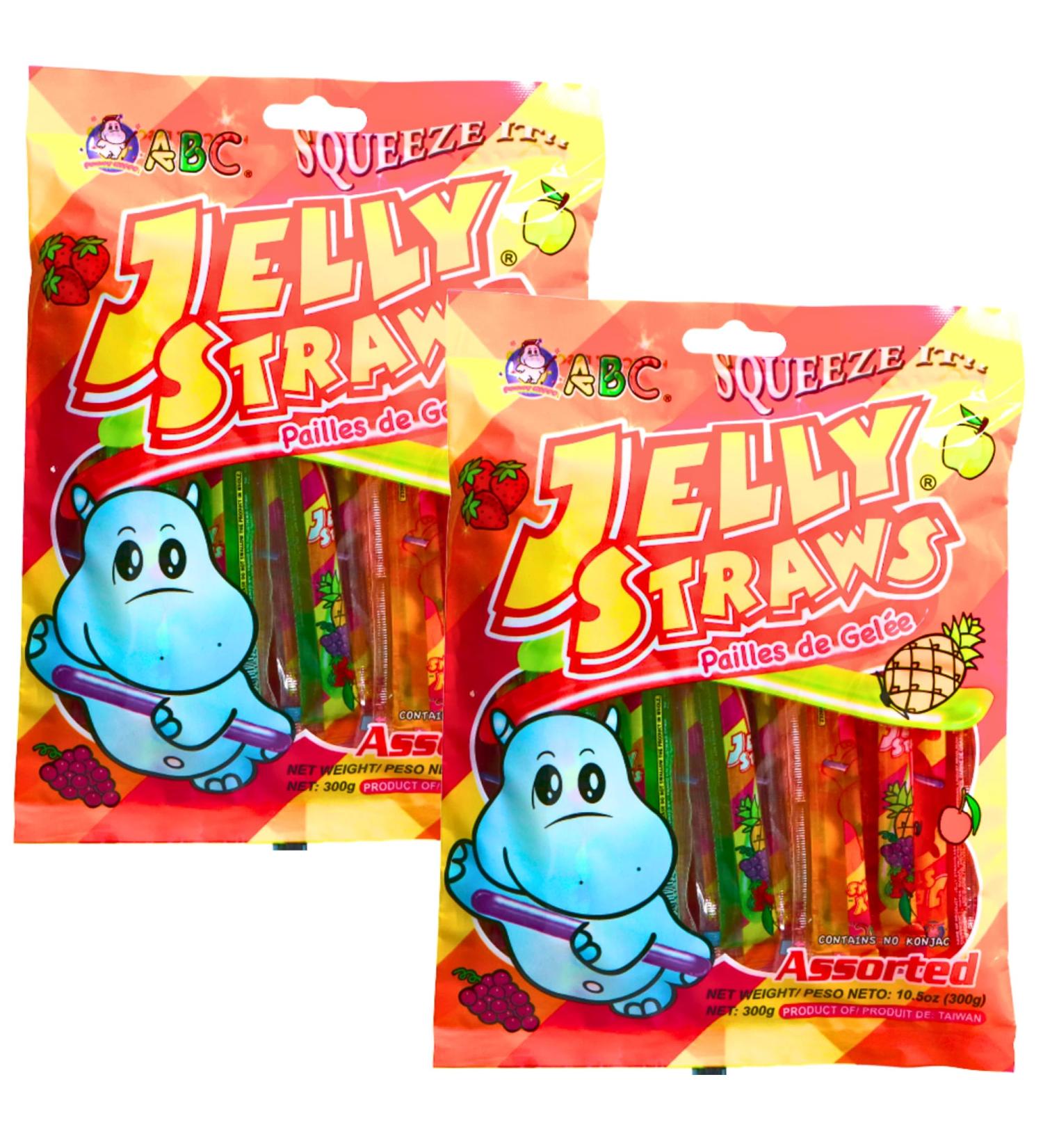 ABC Funny Hippo Jelly Straws Assorted Fruits Flavours Tiktok Sweets Snacks 300g (Pack of 2) - Buy Online on GoSupps.com