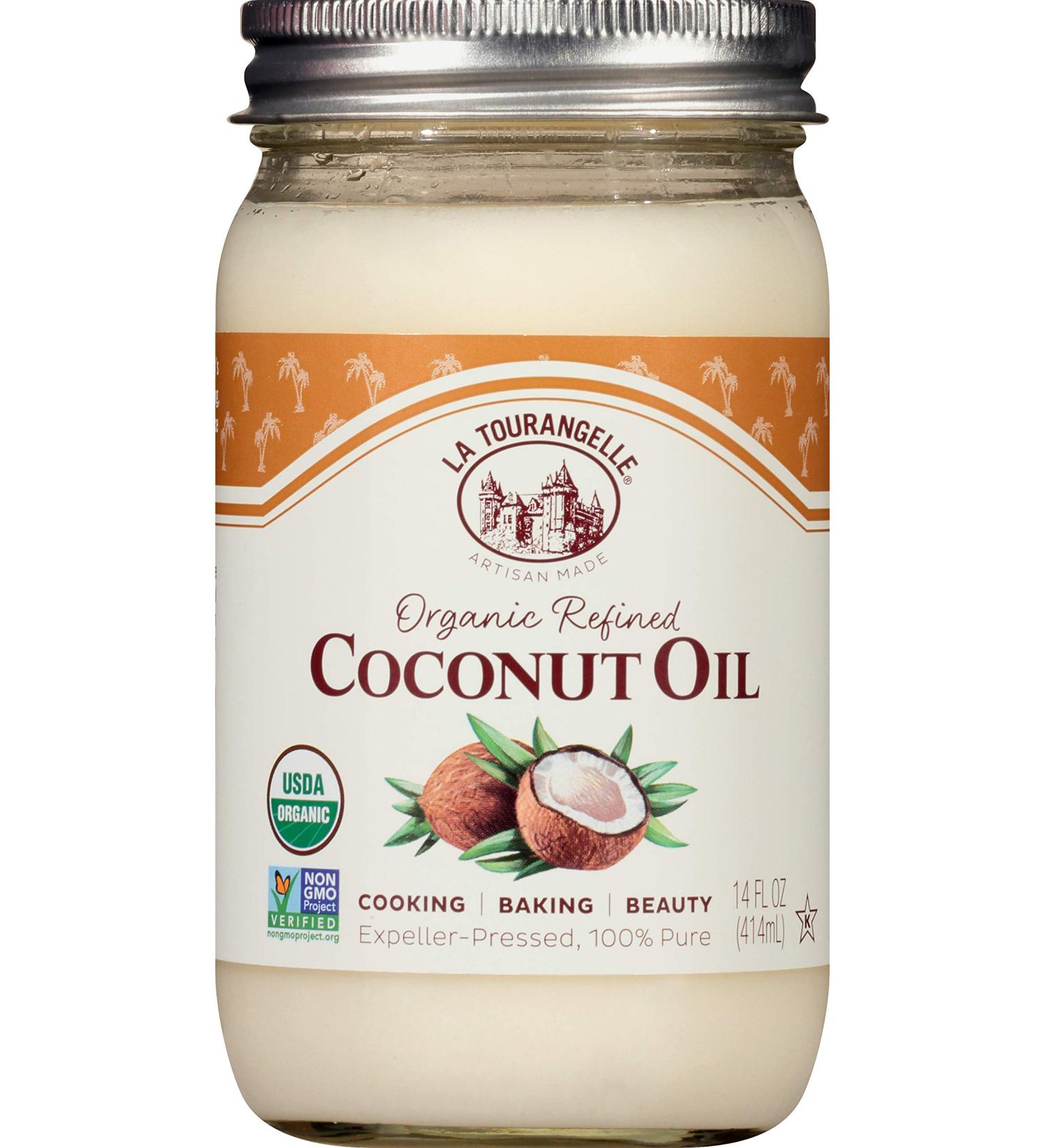 La Tourangelle Organic Refined Coconut Oil - 14 fl oz (Pack of 1) | Ideal for Cooking, Baking, Hair, and Skin Care - Buy Online on GoSupps.com