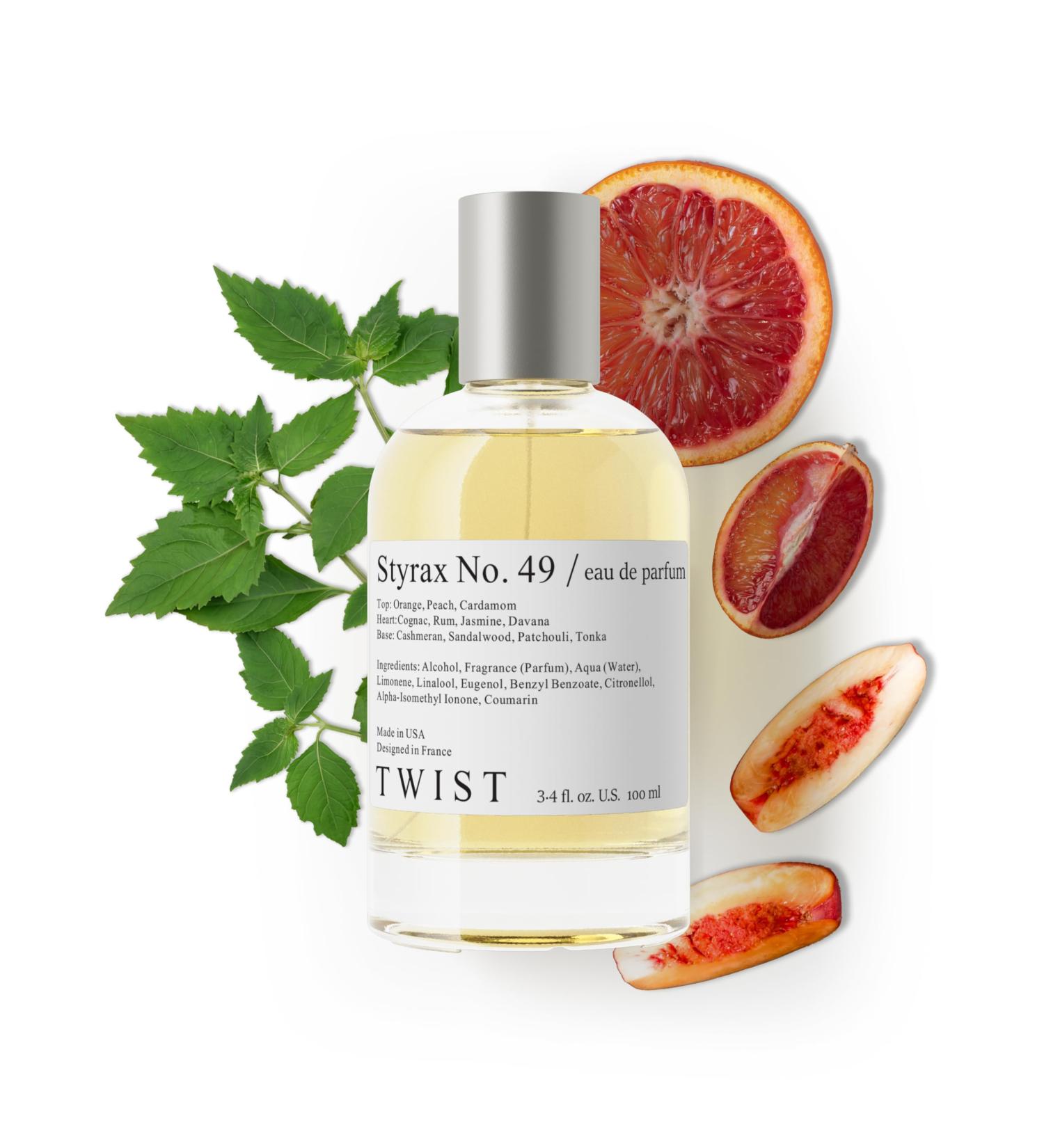 Twist Styrax No. 49 - Eau De Parfum Inspired by Tom Ford's Bitter Peach Long Lasting Perfume For Women & Men Paraben Free Vegan Clean Ingredients Fragrance - Spray 100 ml | 3.4 fl. oz. Styrax No. 49 - Inspired by T. Ford Bitter Peach 3.4 Fl Oz (Pack of 1) - Buy Online on GoSupps.com
