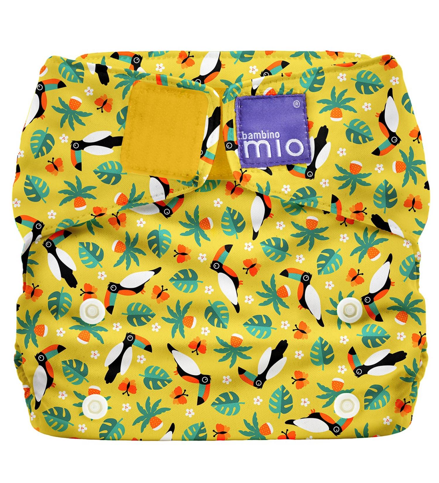 Bambino Mio Miosolo All-in-One Reusable Diaper - Tropical Toucan Design | Eco-Friendly Comfortable and Stylish Diapering Solution - Buy Online on GoSupps.com