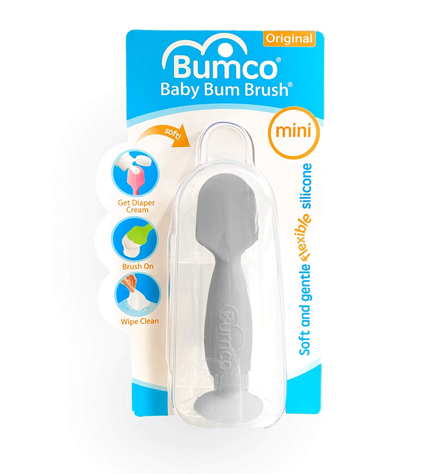Bumco Diaper Cream Brush - Mini Baby Bum Brush with Travel Case | Baby Butt Paste Diaper Cream Spatula & Applicator - Gray - Buy Online on GoSupps.com