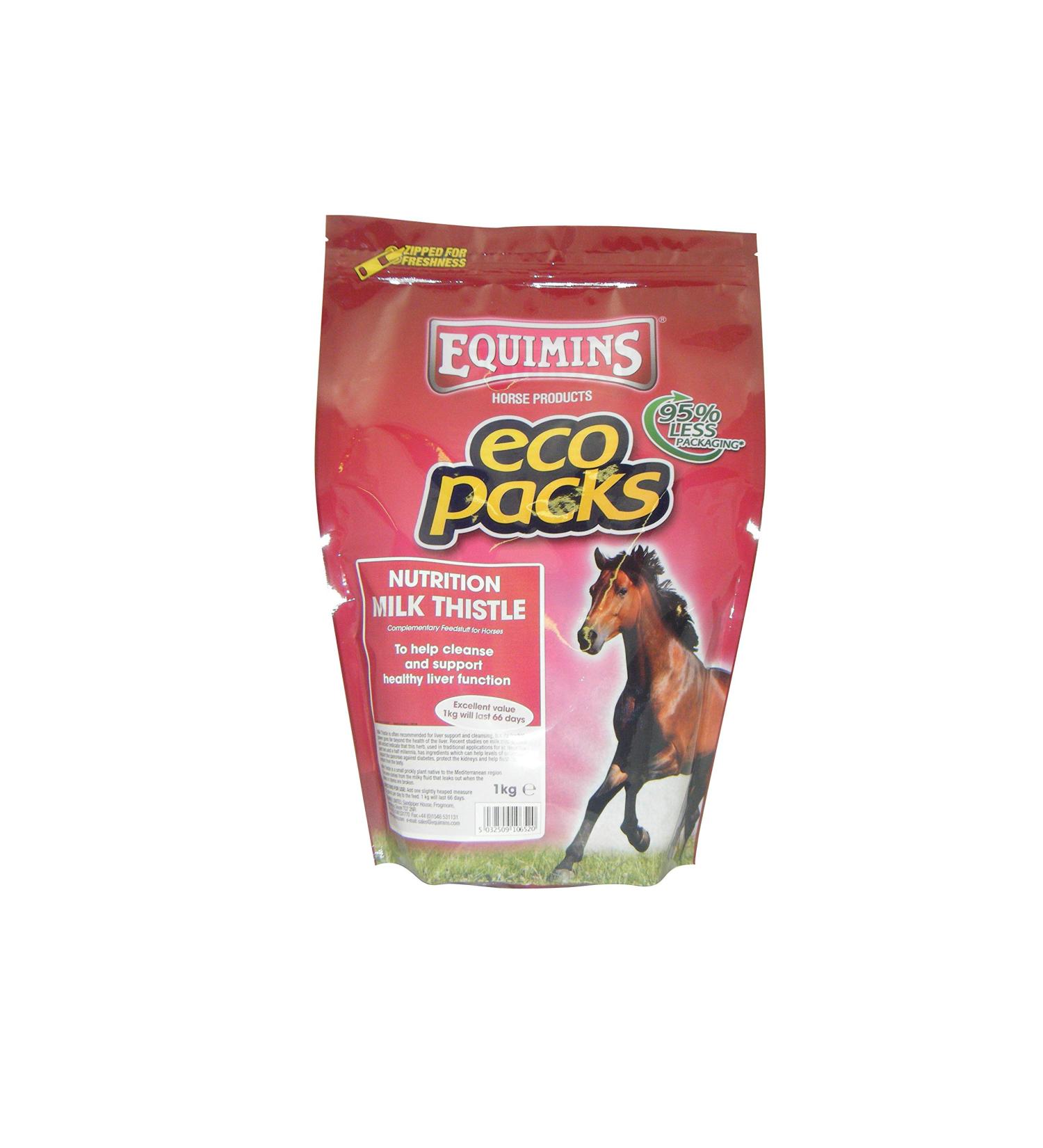 Equimins Unisex's EQS0990 Milk Thistle Herb Eco Pack Clear 1 kg