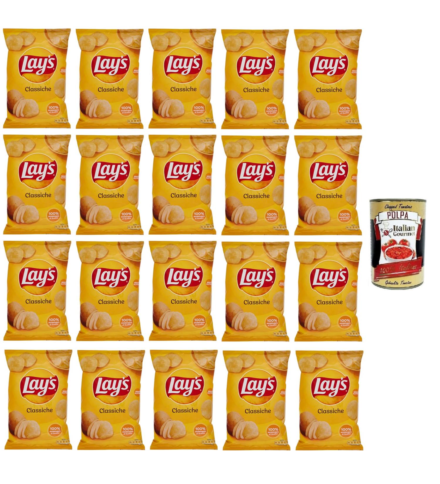  Italian Gourmet E.R. Lay's Classic Salted Potato Chips 145g + Italian Gourmet Tomato Pulp 400g Box - Buy Online on GoSupps.com