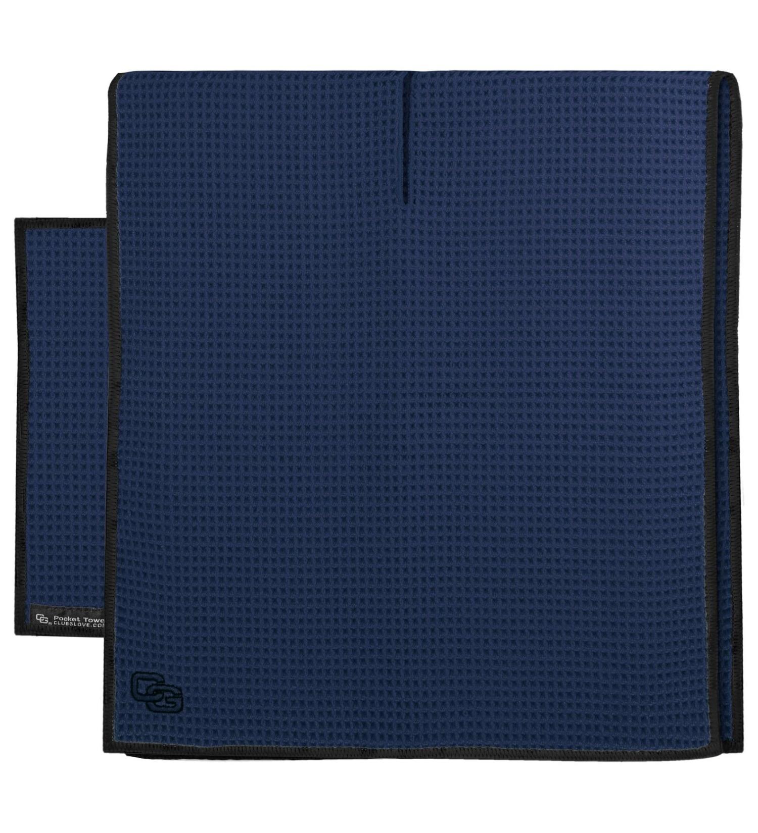 Club Glove Golf Microfiber Caddy and Pocket Towel Set Navy
