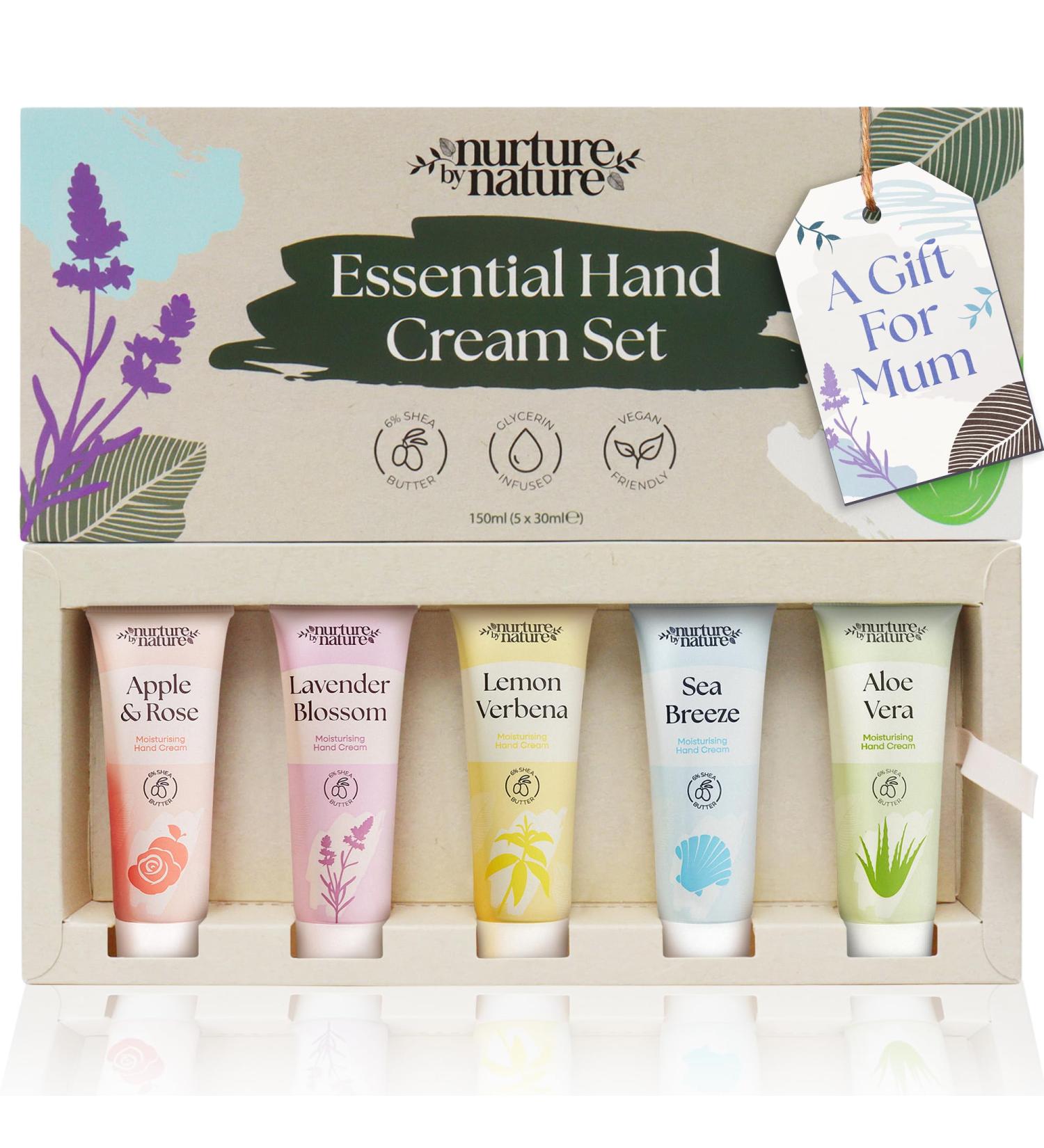 Nurture by Nature Coffret cadeau 5 x 30 ml Avec beurre de karit et glyc rine pour les mains s ches 5 parfums Hydratant pour les mains Taille voyage V g talien Cadeau de Saint-Valentin 6 ml (Lot de 5) - Buy Online on GoSupps.com