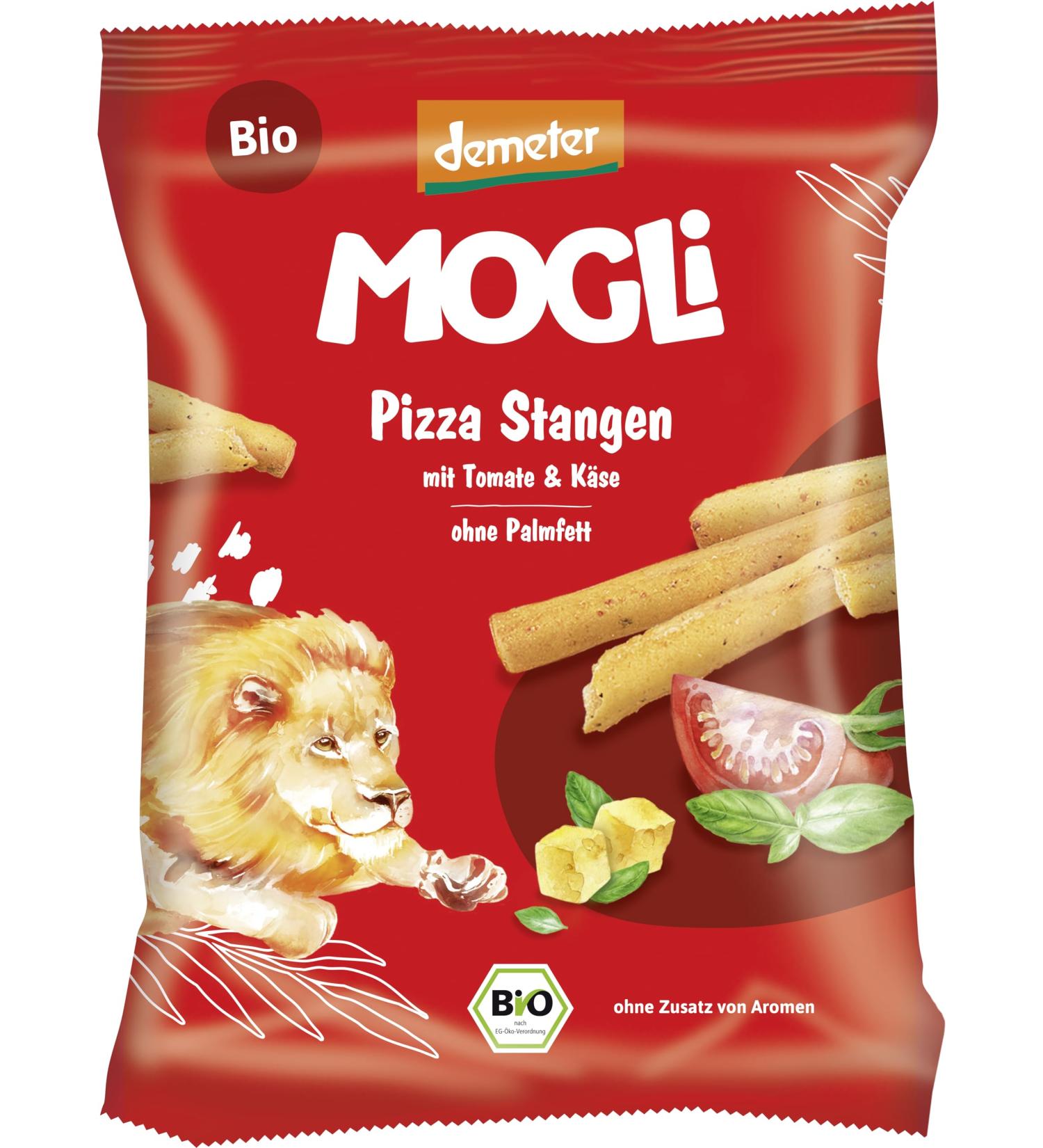 Mogli Organic Pizza Sticks with Tomato and Cheese (2 x 75 gr)