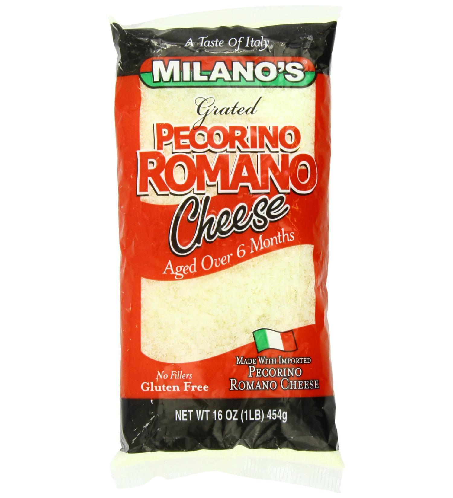 Milano's Romano Cheese Bags - Grated Pecorino - 16 Ounce (Pack of 1) - Buy Online on GoSupps.com