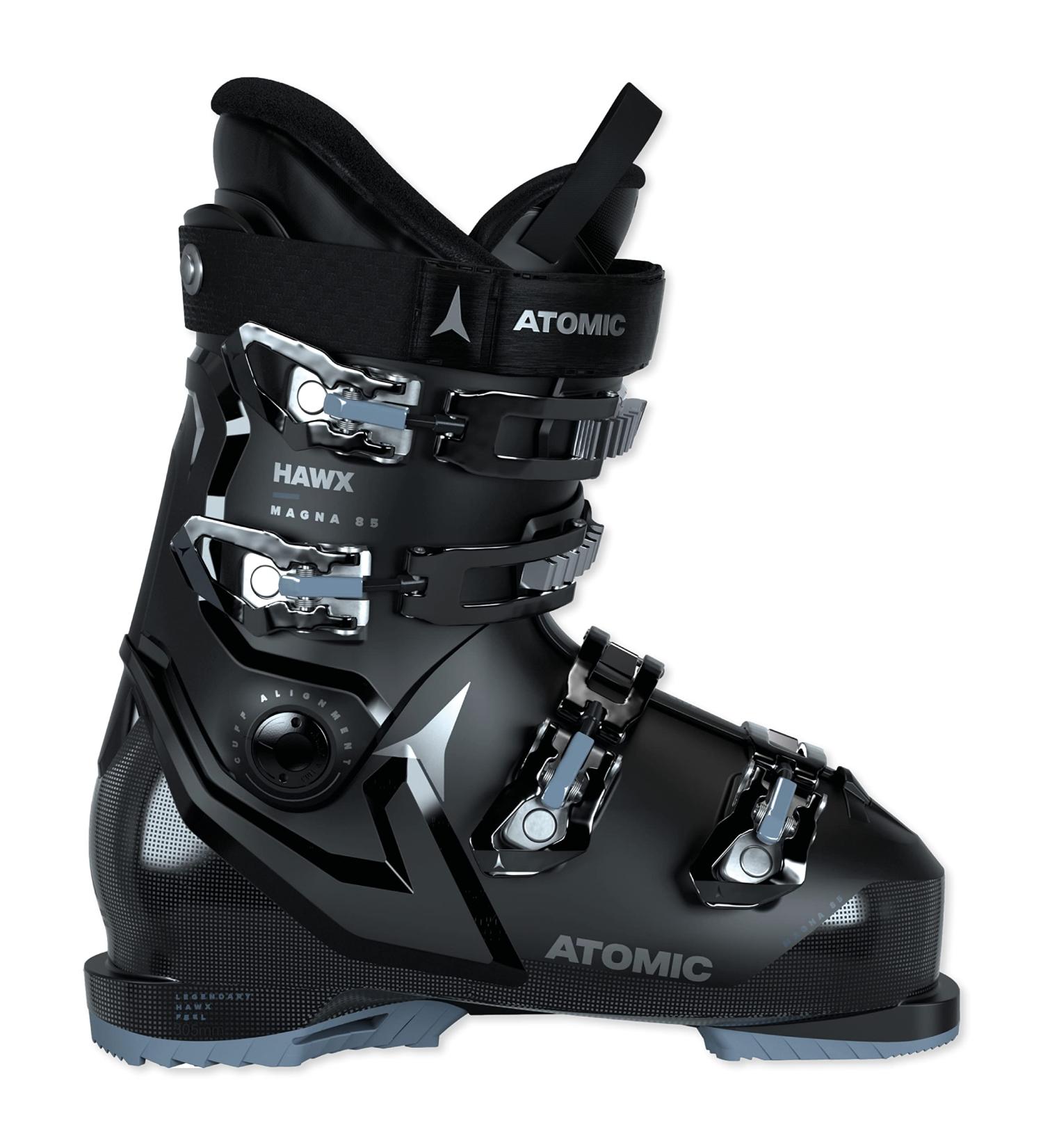 Atomic Hawx Magna 85W Women's Ski Boots - Black/Denim/Silver | 102mm Wide Fit | Prolite Stability & Memory Fit - Buy Online on GoSupps.com