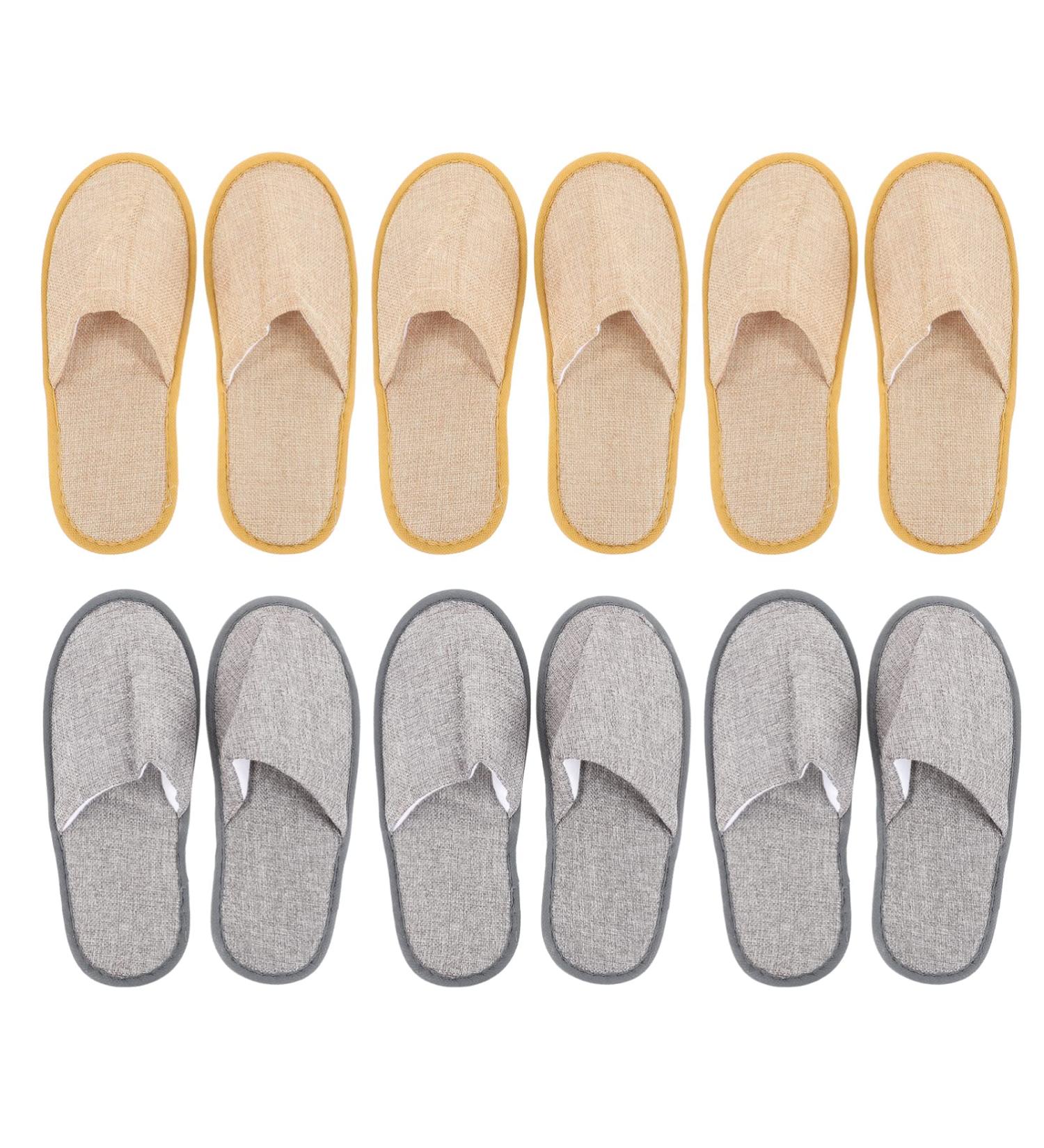 Lurrose Ladies Slippers - 6 Pairs Hotel & Spa Slippers Indoor Wedding & Guest Shoes for Women - Comfortable & Stylish - Buy Online on GoSupps.com