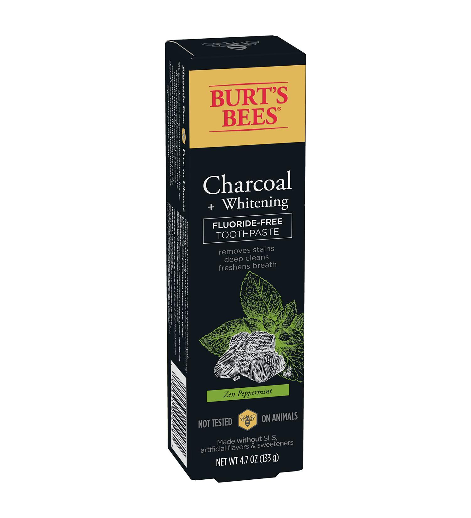 Burt's Bees Charcoal + Whitening Fluoride-Free Toothpaste