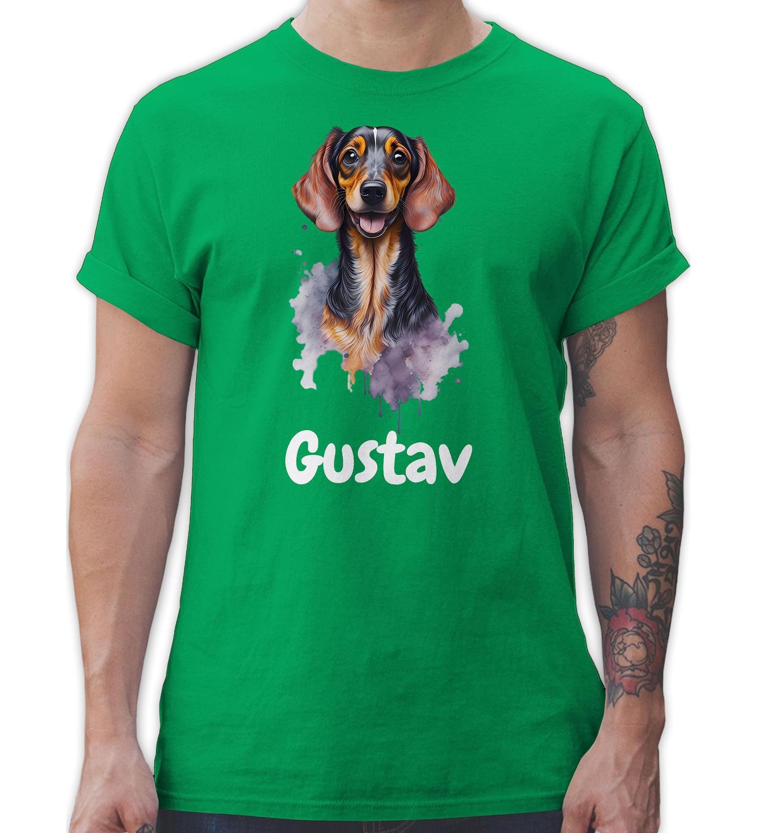 Personalized Dachshund T-Shirt for Dog Owners - Gift by Shirtracer - Custom Name - Green - Men's Size S - Buy Online on GoSupps.com