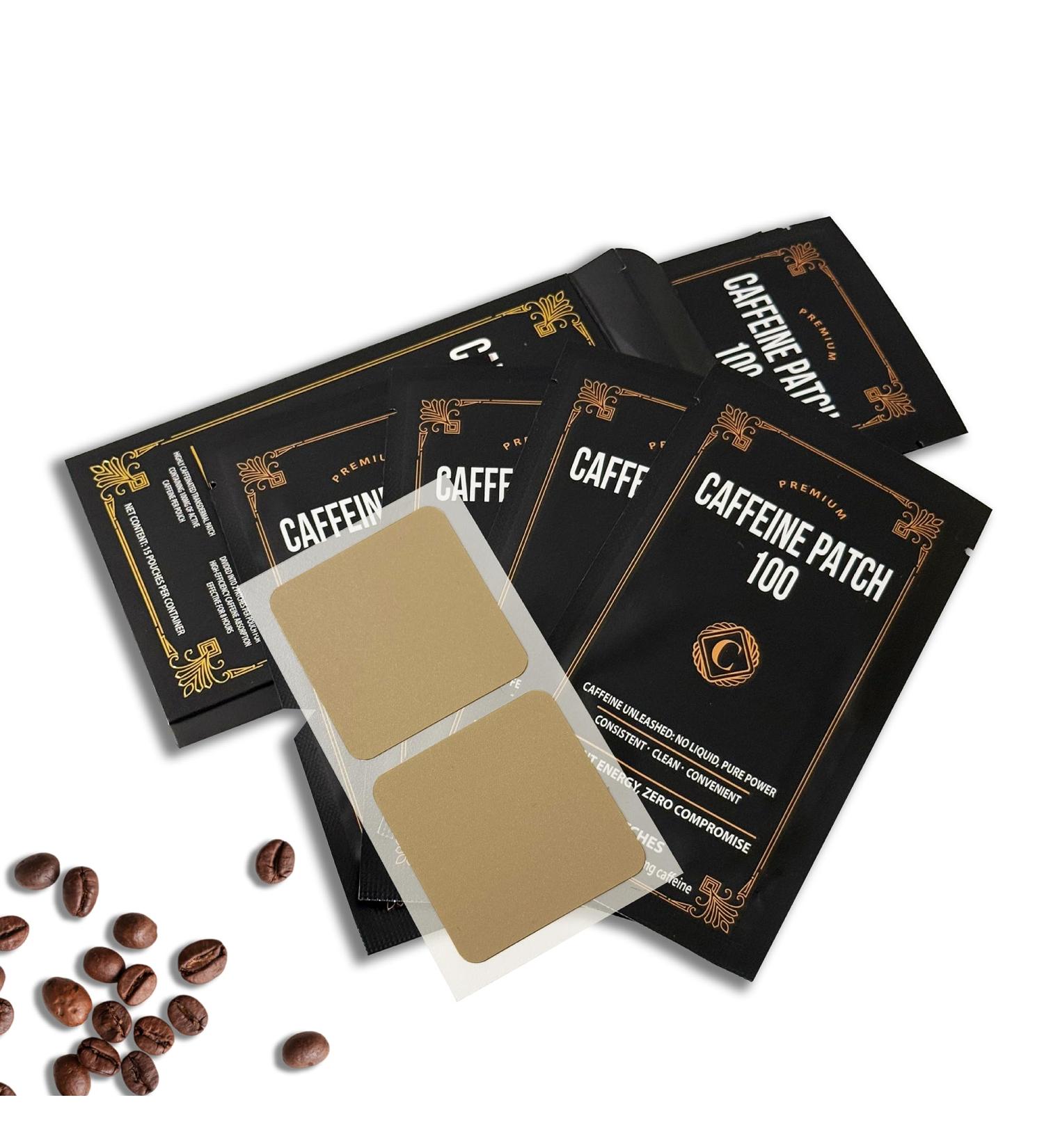 Caffeine Patch 100mg Natural Energy Booster for Success Coffee Alternative Caffeine Supplement Highly Caffeinated to Support Focus Alertness Workout Study Work Travel 15 Pack - Buy Online on GoSupps.com