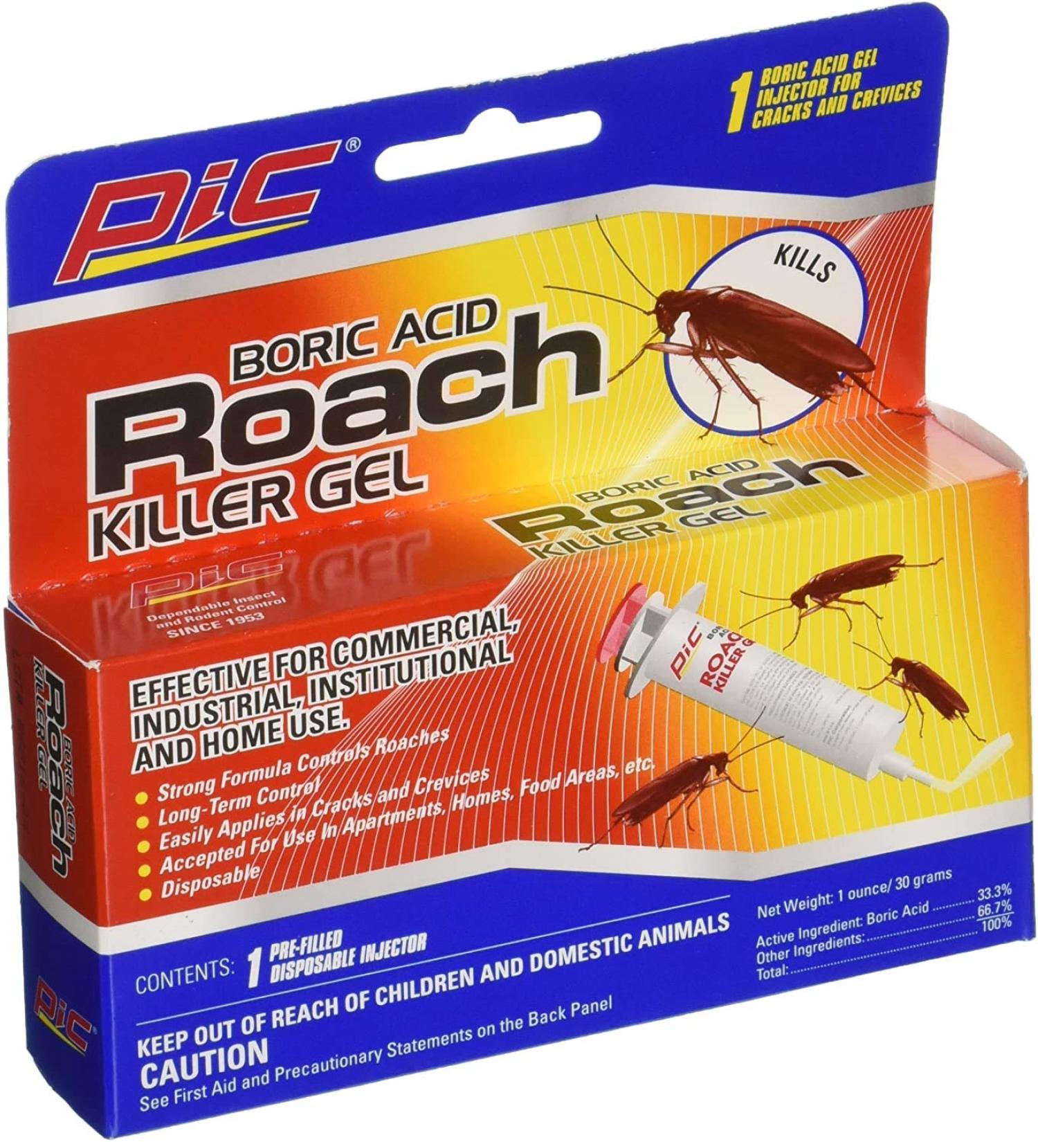 Pic GEL1 Roach Control Gel Syringe - 1-Ounce | Effective Roach Killer - Buy Online on GoSupps.com