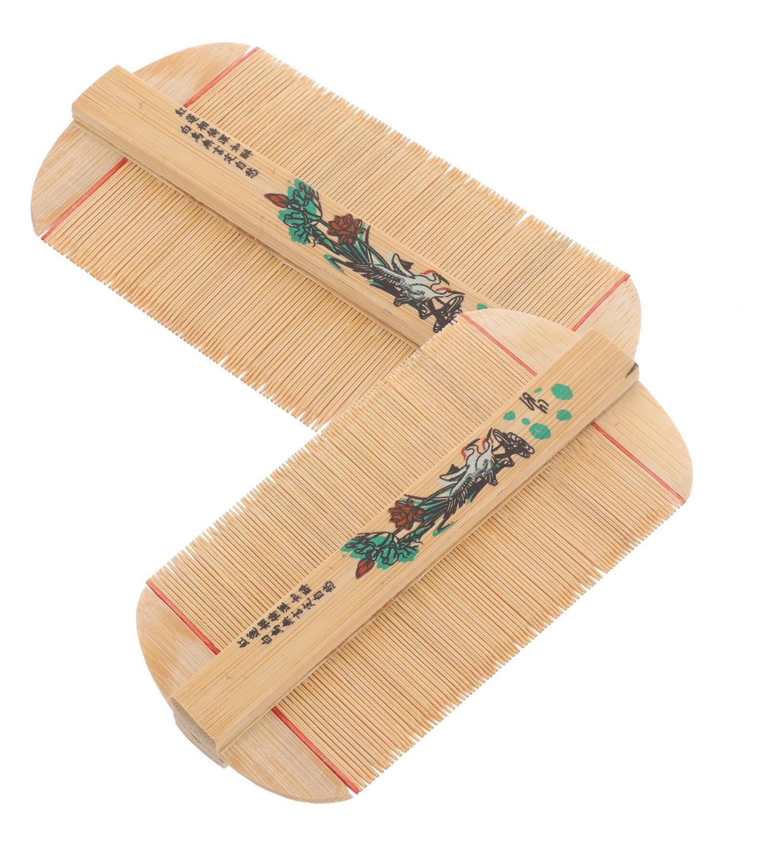 Homoyoyo 2 pi ces Peigne Double-face Bambou Anti-pelliculaire Anti-statique pour Soin Du Chevelu et D m lage Usage Domestique et Voyage - Buy Online on GoSupps.com