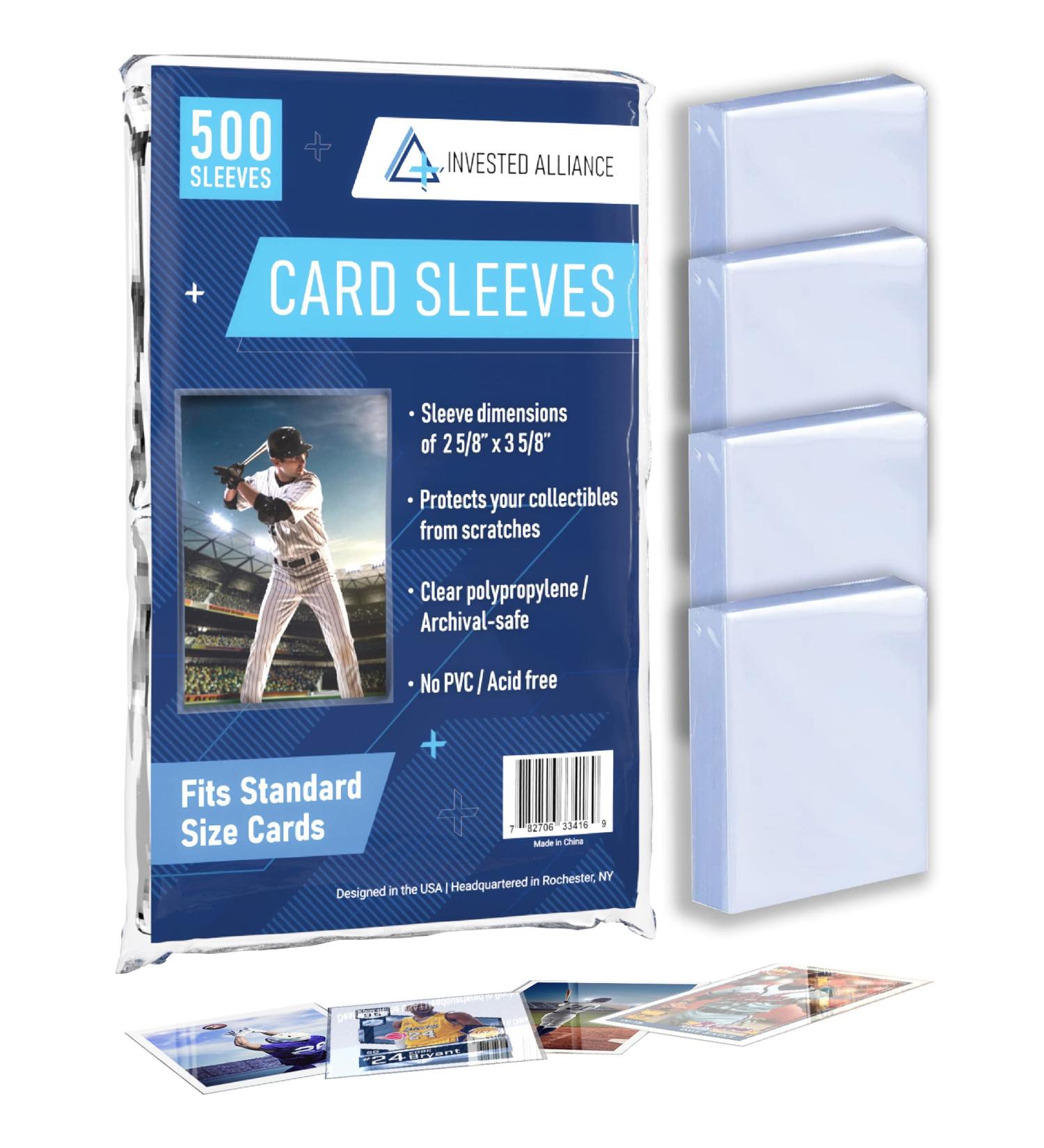 500 Pack Card Sleeves | Ultra Clear Penny Sleeves for Trading Cards - Plastic Baseball Card Sleeves | Soft Trading Card Sleeve - Pro Sports Card Sleeves - Buy Online on GoSupps.com