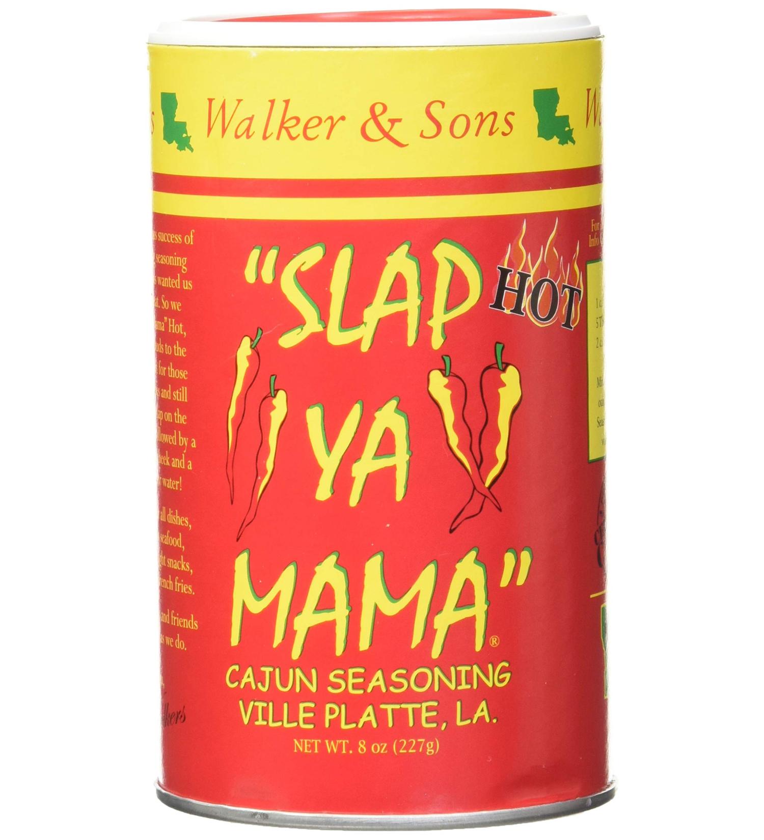 Slap Ya Mama Louisiana Style Cajun Seasoning Hot Blend - MSG-Free & Kosher - 8 oz Can (Pack of 3) - Buy Online on GoSupps.com