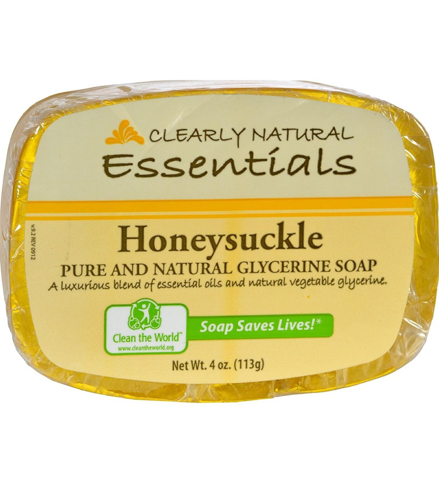 Clearly Natural Glycerine Bar Soap Honeysuckle - 4 oz - (Pack of 3)