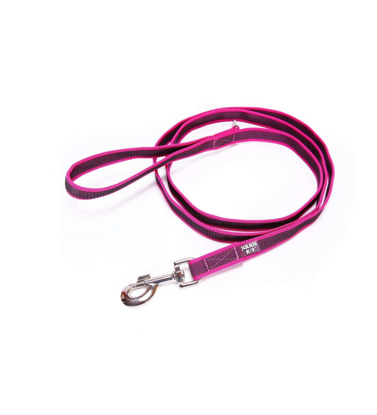 IDC Color & Gray Rubberized Leash - 20mm x 2m with Loop & D-Ring - Pink-Gray for International Shipping - Buy Online on GoSupps.com