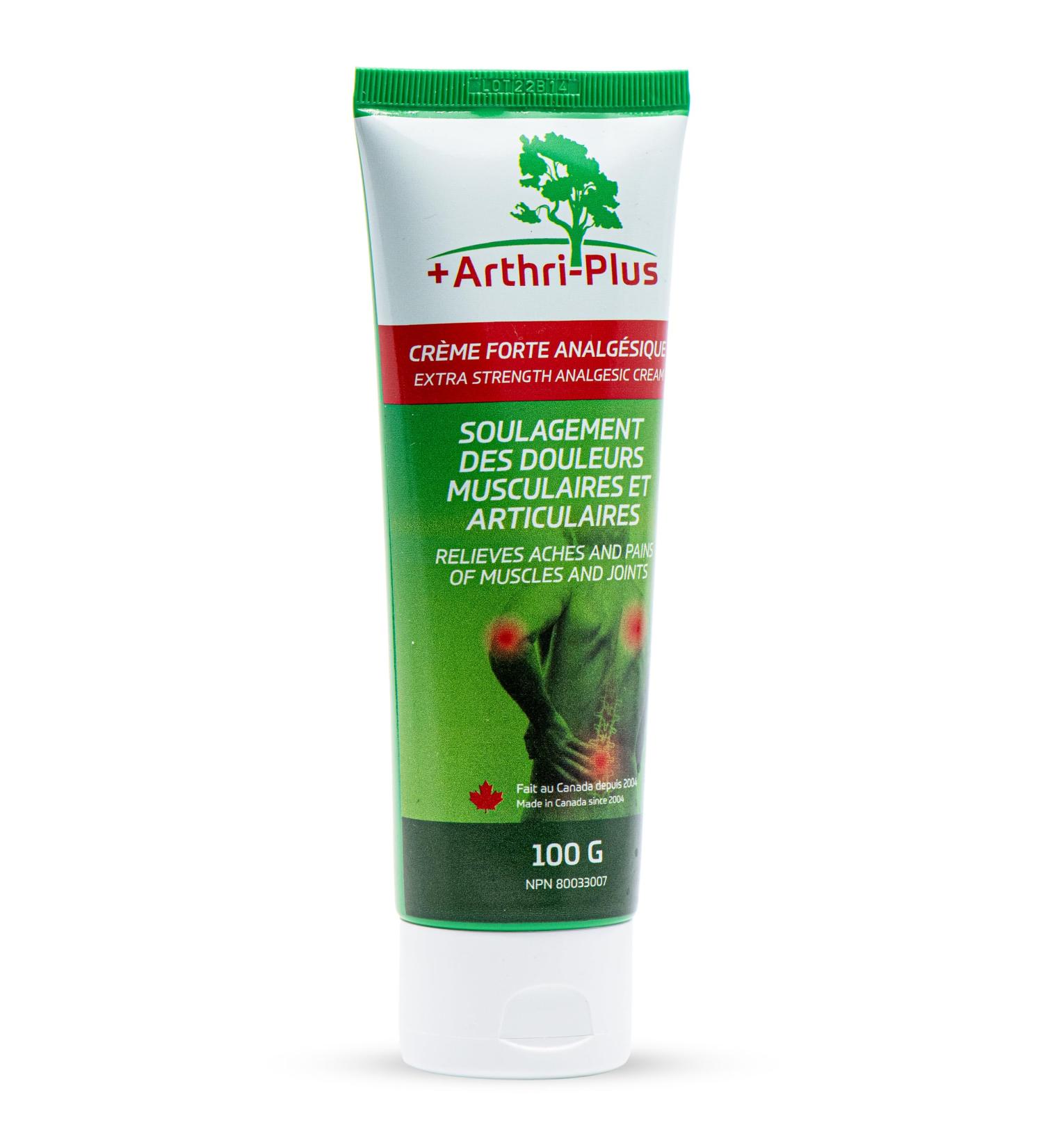 ARTHRI-PLUS Natural Pain Relief Extra Strength Analgesic Cream - Long Lasting Topical Pain Reliever - Backache Headache Arthritis Muscle and Joint Relief (Pack of 1-100 g) 100 g (Pack of 1) - Buy Online on GoSupps.com