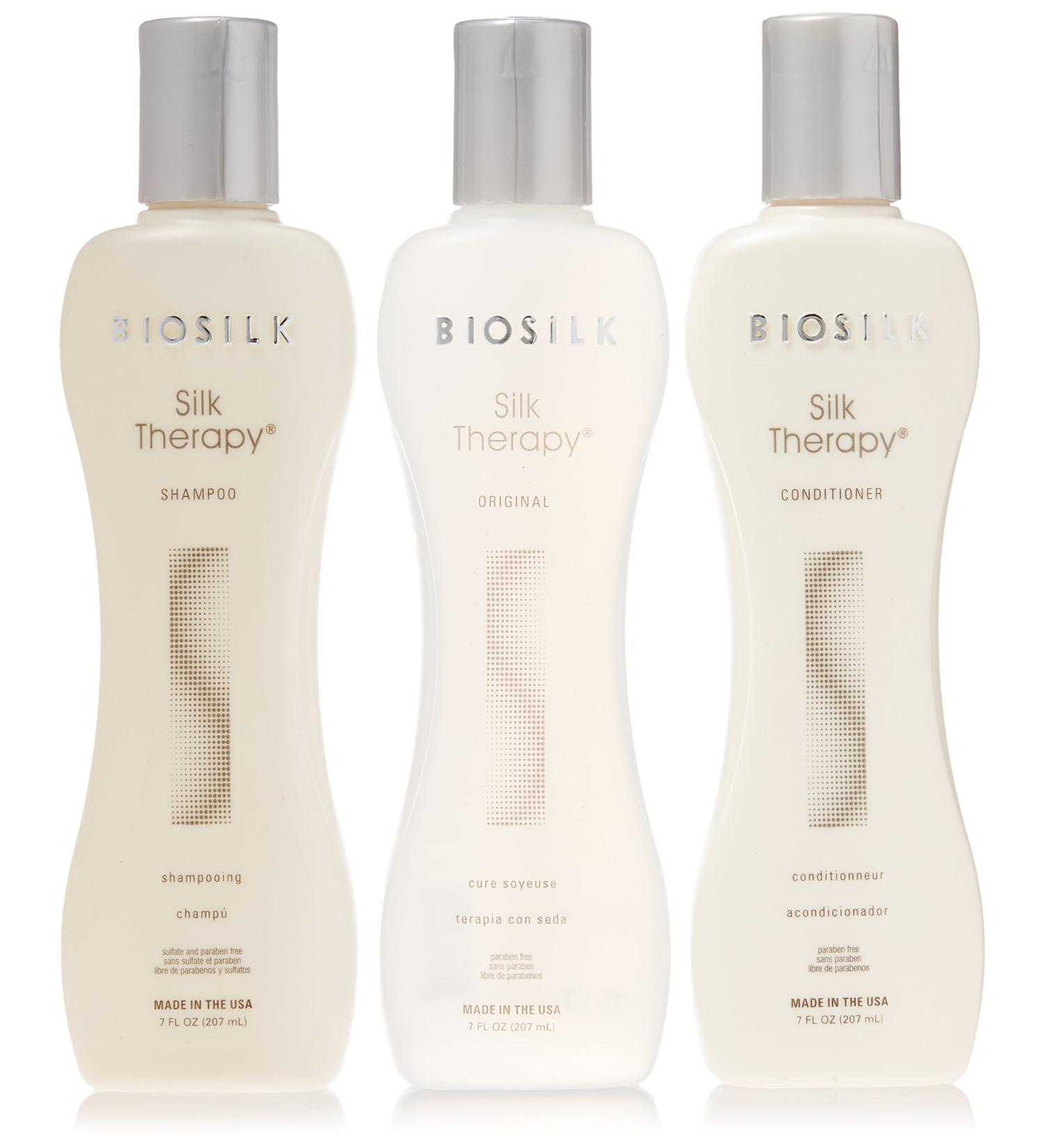 Biosilk Silk Therapy Trio Gift Set - Silk-infused Haircare for Silky Smooth Results - Buy Online on GoSupps.com