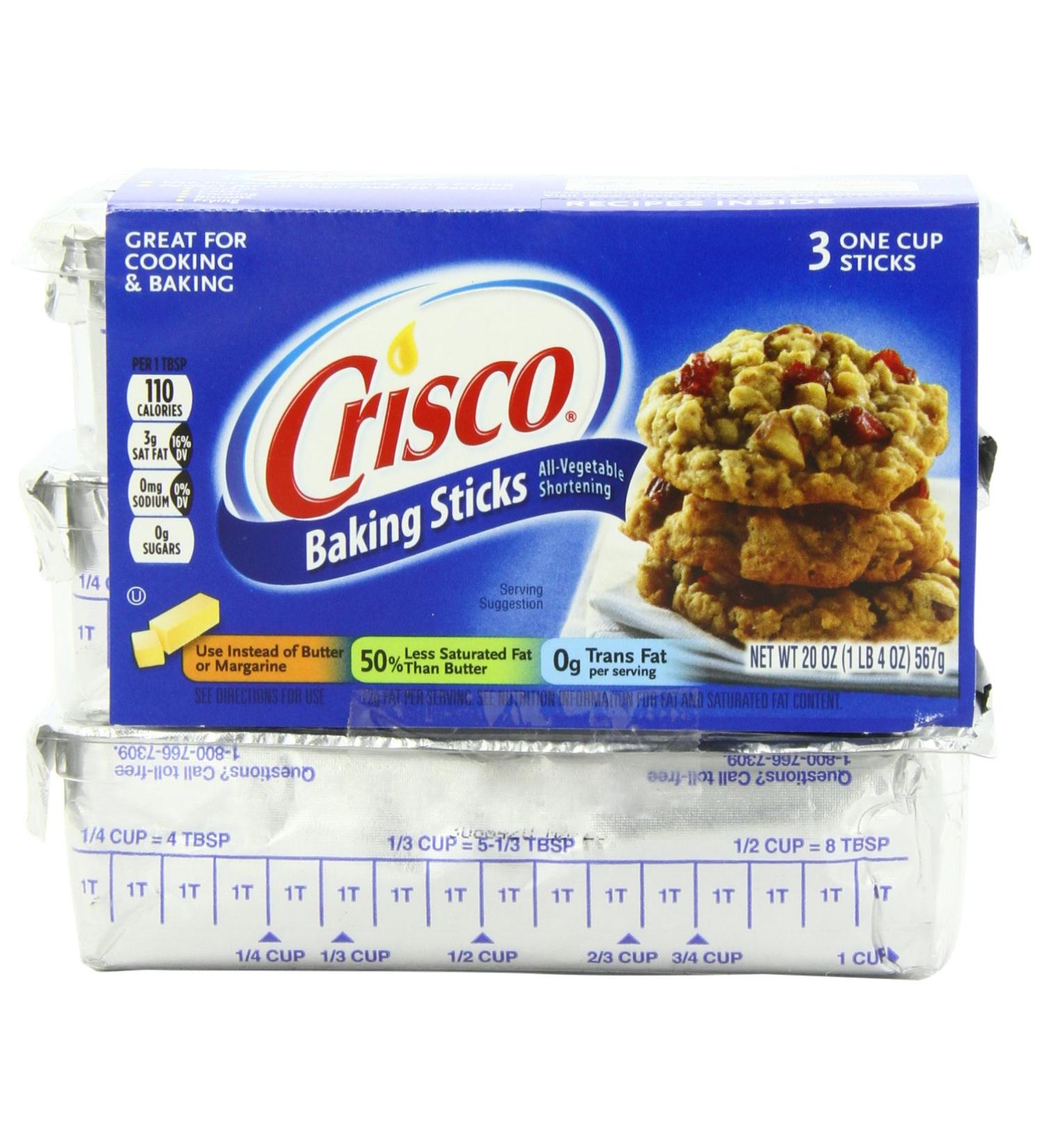 Crisco Baking Sticks All Vegetable Shortening 20oz - 1.25lb | Pack of 1 - Buy Online on GoSupps.com