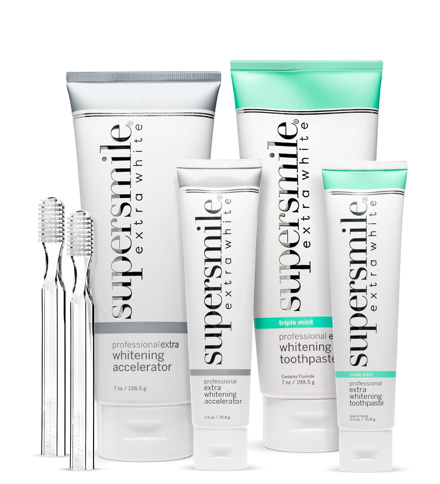 Supersmile Extra White Large & Small System | 2 Toothbrushes for Ultimate Whiteness | International Shipping - Buy Online on GoSupps.com