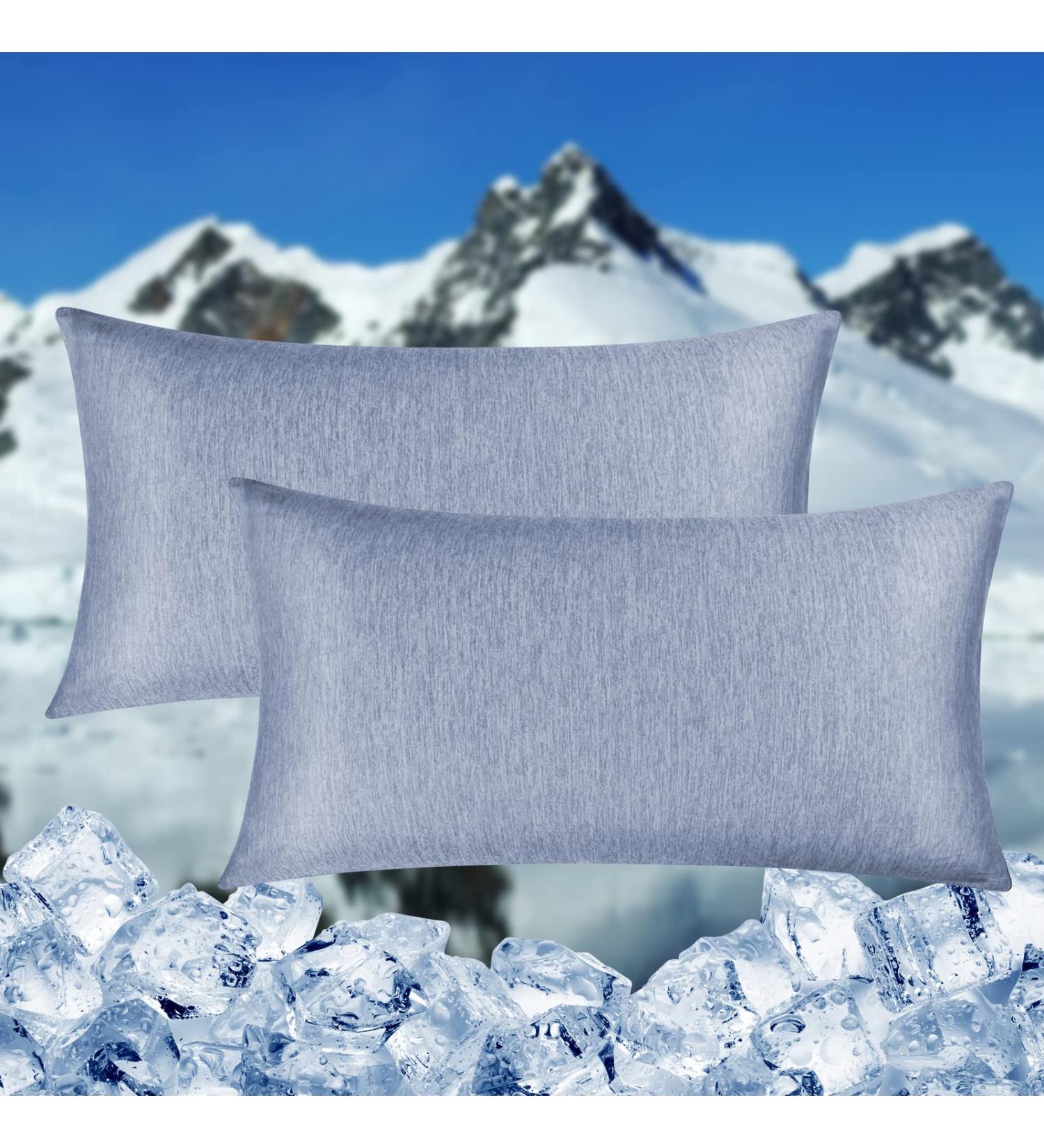 HOMFINE Cooling Pillow Cover Set - Double-Sided Cooling Pillows for Side Sleepers - ARC-Chill Fiber for Summer Comfort - Buy Online on GoSupps.com