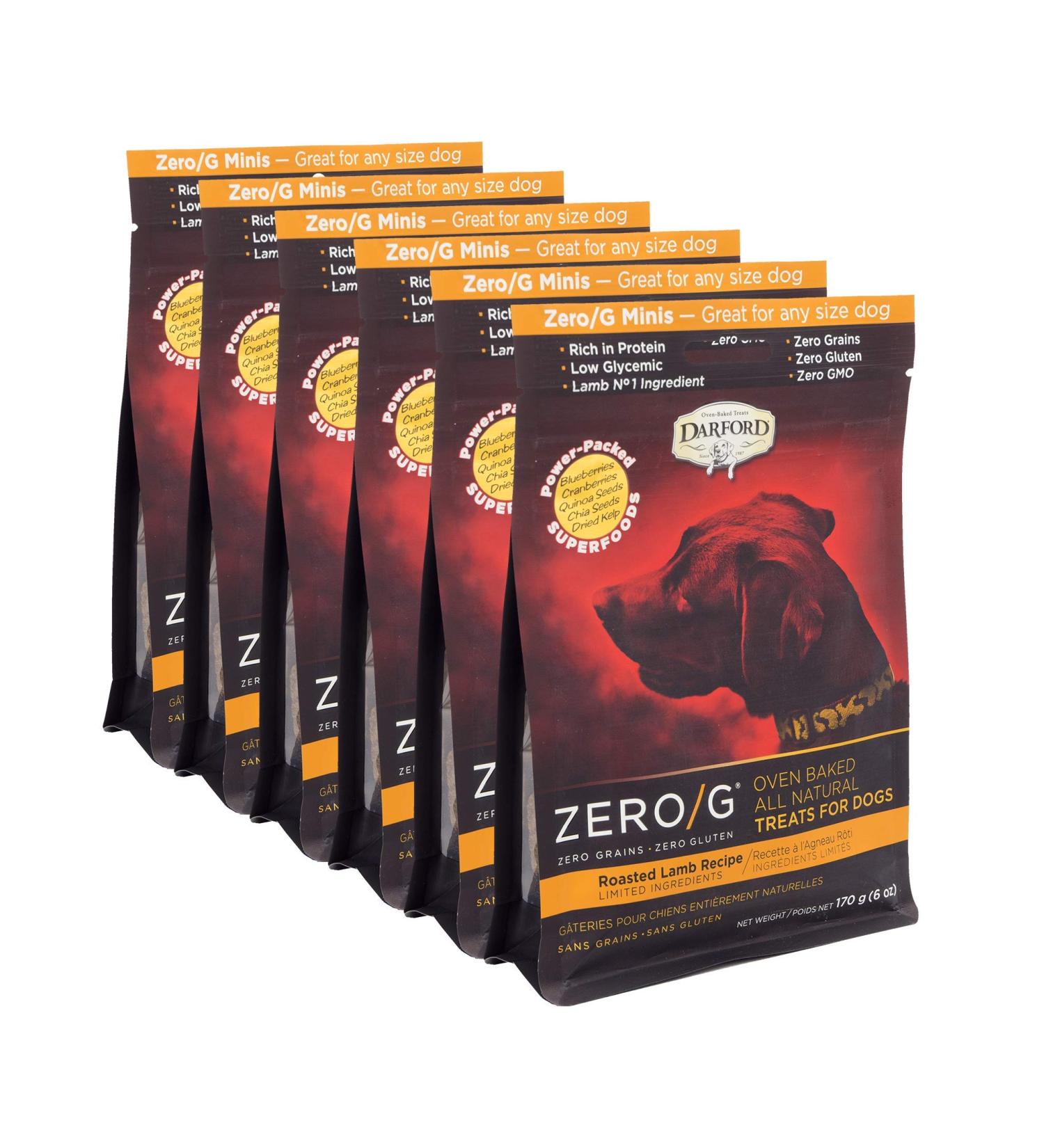Darford Zero/G Roasted Lamb Recipe Mini Dog Treats (Value Pack of 6 / 170g Pouches) - Buy Online on GoSupps.com