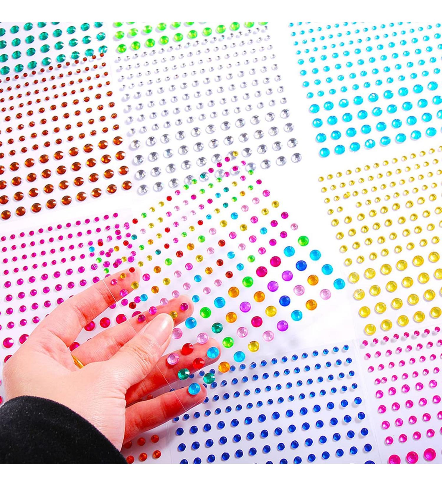 Colorful Rhinestone Stickers for Eyes Nails Face & Body | 3D Self-Adhesive Designs - Shop Internationally - Buy Online on GoSupps.com