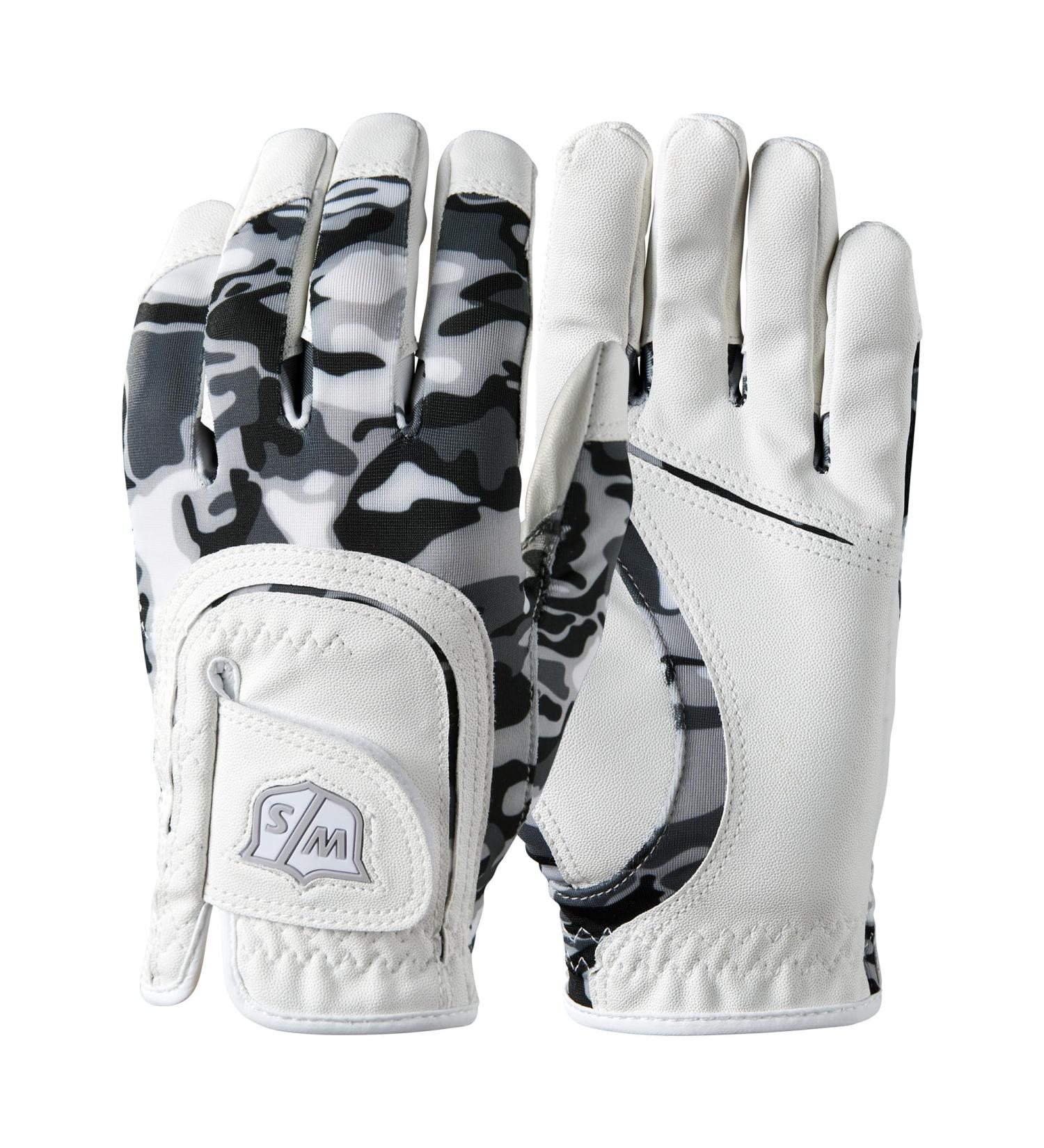 Wilson Staff Fit-All JR Golf Glove - Youth Left Hand One Size - White & Black - International Shipping Available - Buy Online on GoSupps.com