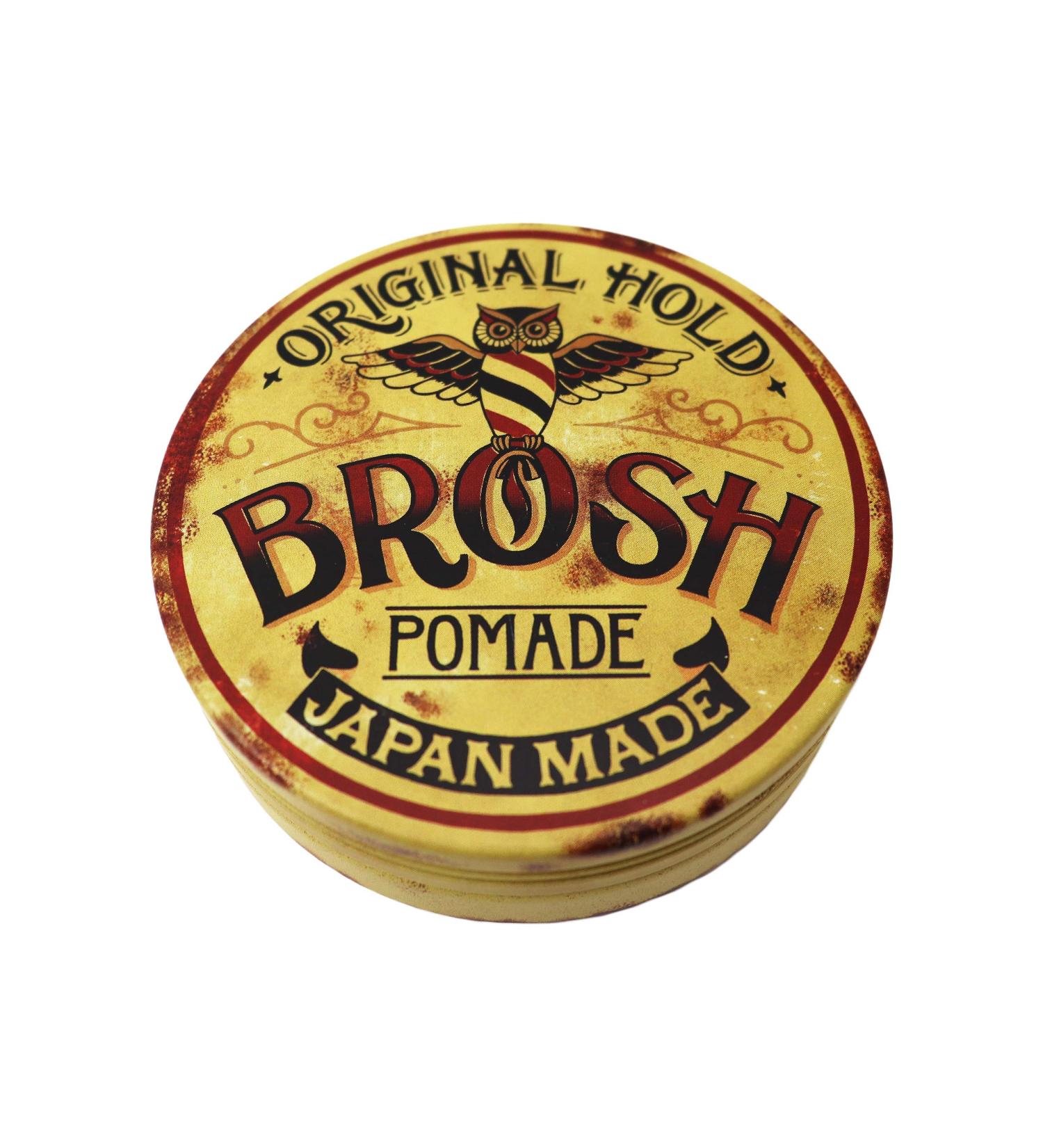 BROSH Original Water-Based Pomade for Men | Extra Firm Hold & Medium Gloss Finish | 1oz Travel Size - Ideal for Styling & Grooming Hair - Buy Online on GoSupps.com