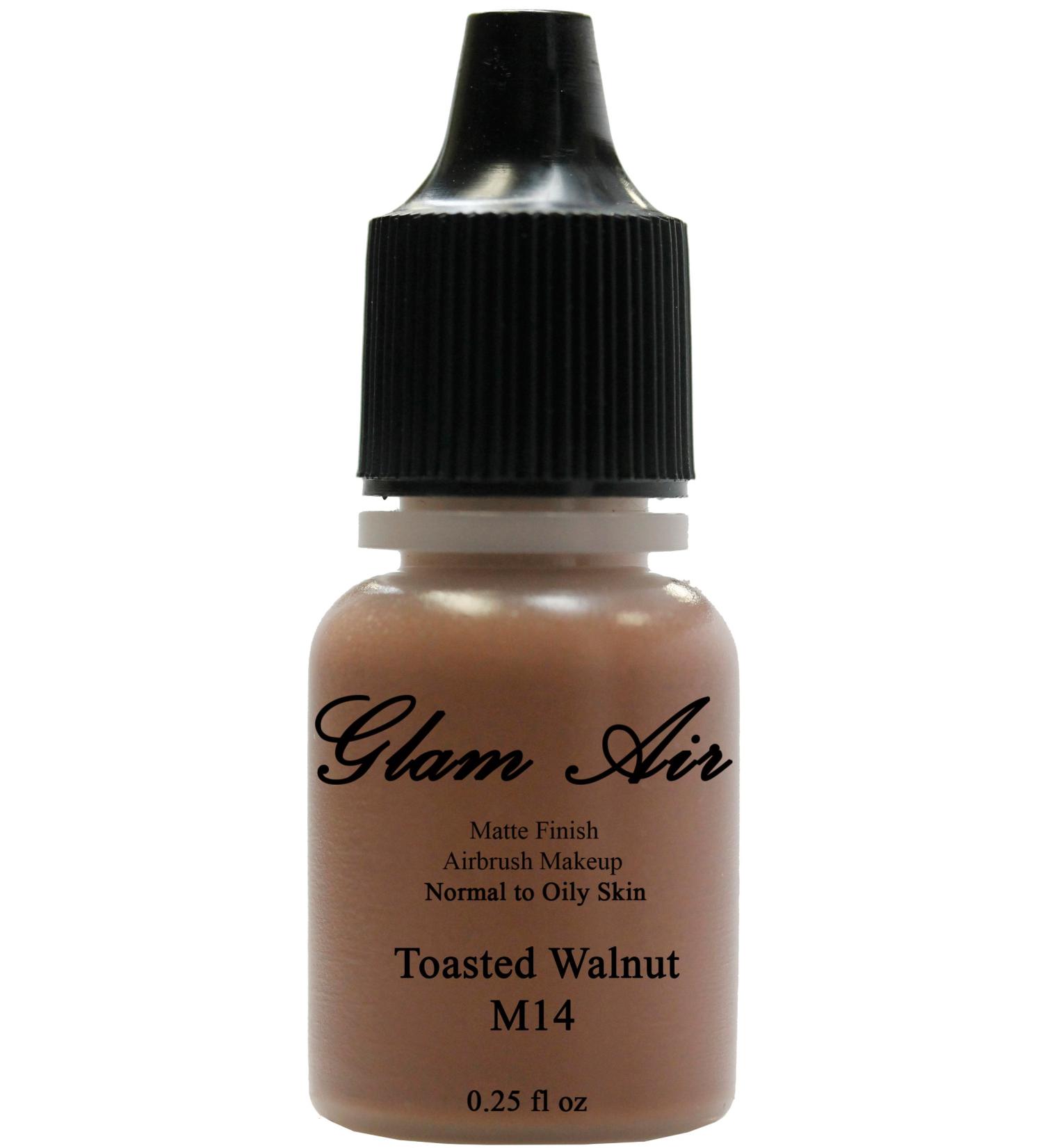 Glam Air Brush Foundation Makeup"long Lasting" Flawless Beautiful Natural Looking Skin with Glam Air (TOASTED WALNUT M14)