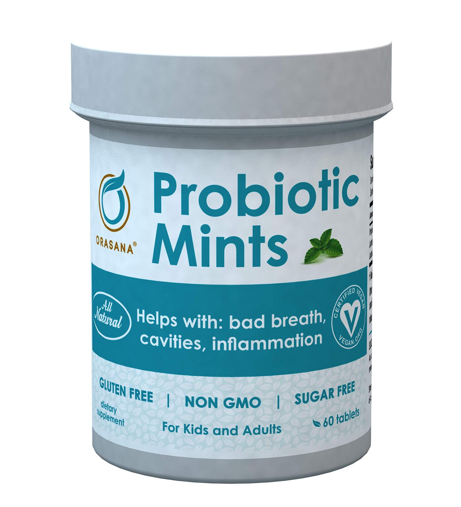 Orasana Probiotic Mints Vegan All Natural Chewable Probiotic for Oral Health - Buy Online on GoSupps.com