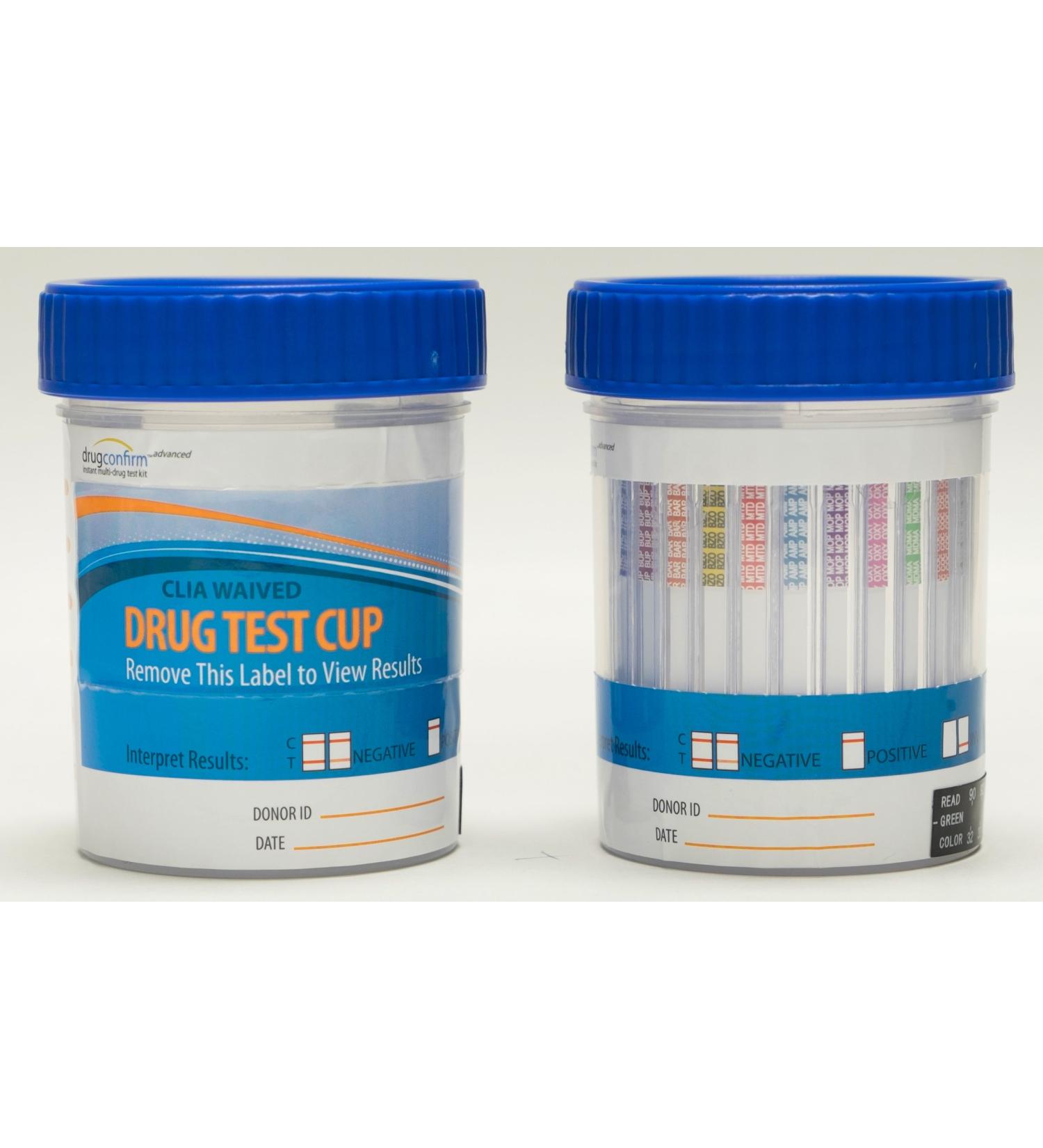 DrugConfirm 12-Panel Urine Test Cup with 80-Hour EtG Alcohol Detection (25 Tests) - Buy Online on GoSupps.com