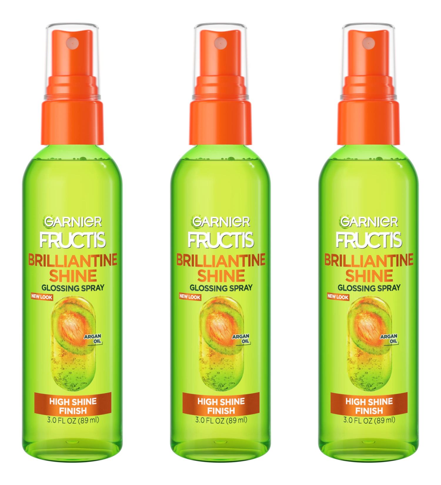 Garnier Fructis Style Brilliantine Shine Glossing Spray - Argan Oil - 3 Fl Oz (Pack of 3) - Buy Online on GoSupps.com
