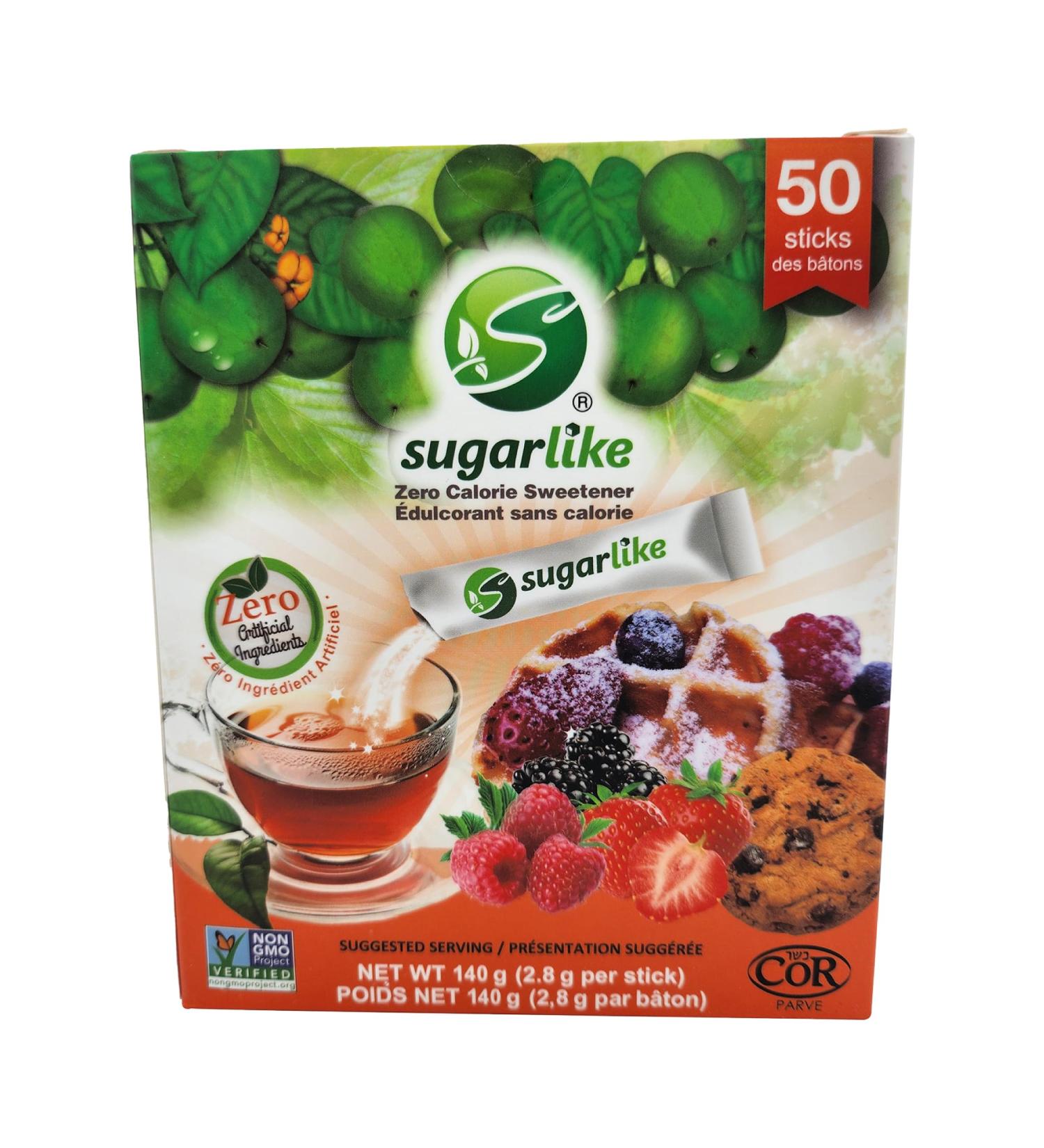 SugarLike TableTop Fruit 50 Single Serving sticks - Zero Calorie & Zero Carbs Keto & Low-Carb Diabetic Friendly 1:1 Sugar Substitute No Bad Aftertaste All Natural Ingredients Non-GMO 140 g (Pack of 1) - Buy Online on GoSupps.com