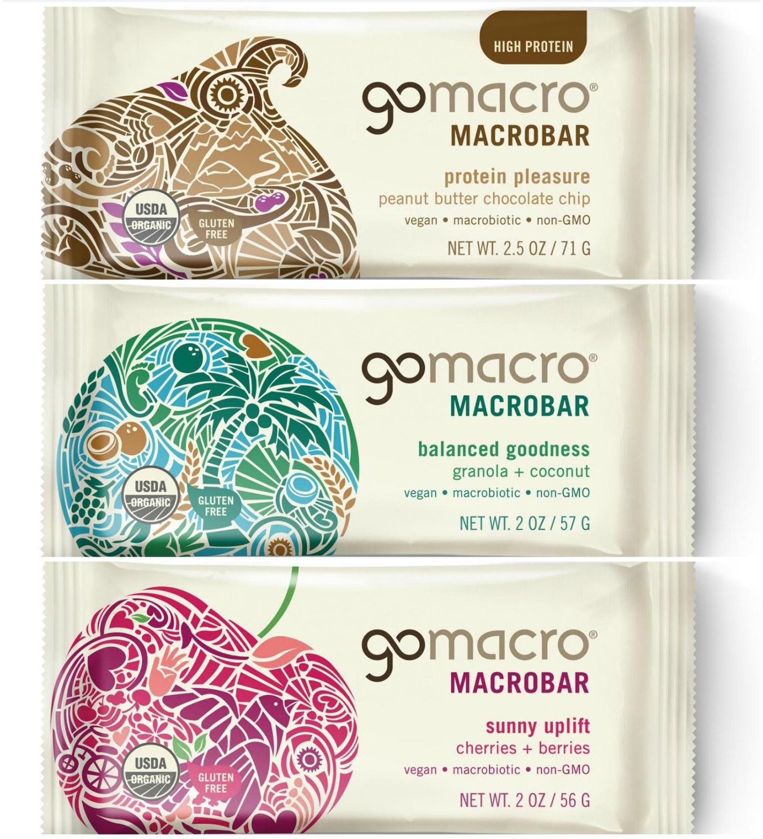 GoMacro MacroBar Organic Vegan Protein Bars - Variety Pack (12 Bars 2 oz) - Healthy Snack for Active Lifestyles - International Shipping Available - Buy Online on GoSupps.com
