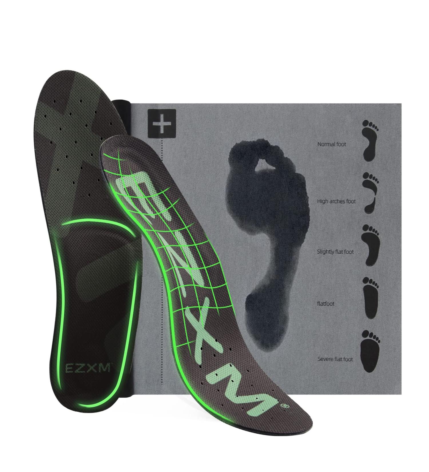 EZXM Arch Support Orthotic Custom Insoles - Plantar Fasciitis Relief - Men 9.5-10 / Women 10.5-11 - Buy Online on GoSupps.com