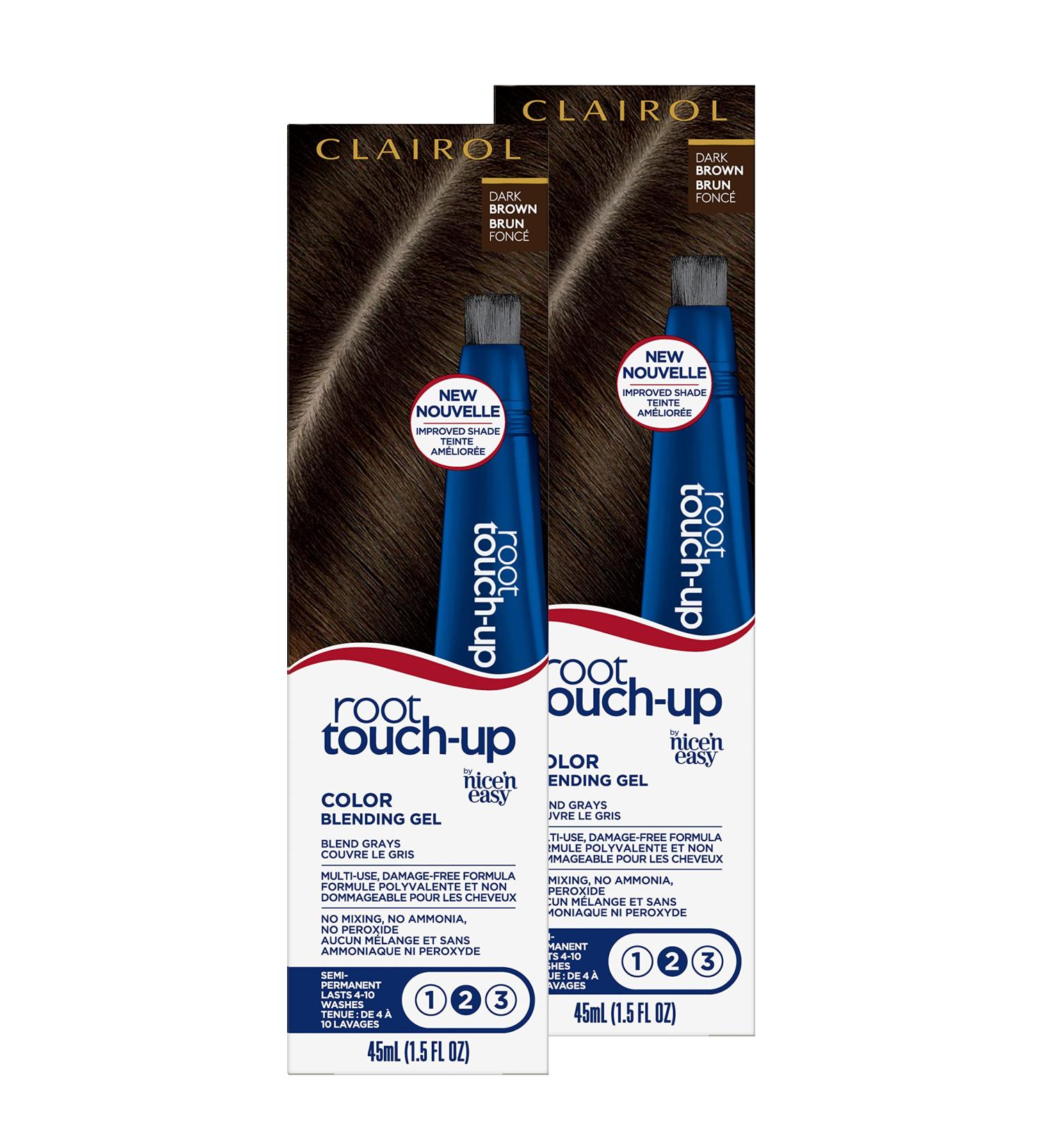 Clairol Root Touch-Up Semi-Permanent Hair Color Blending Gel 4 Dark Brown 1.50 Fl Oz - Pack of 2 - Buy Online on GoSupps.com