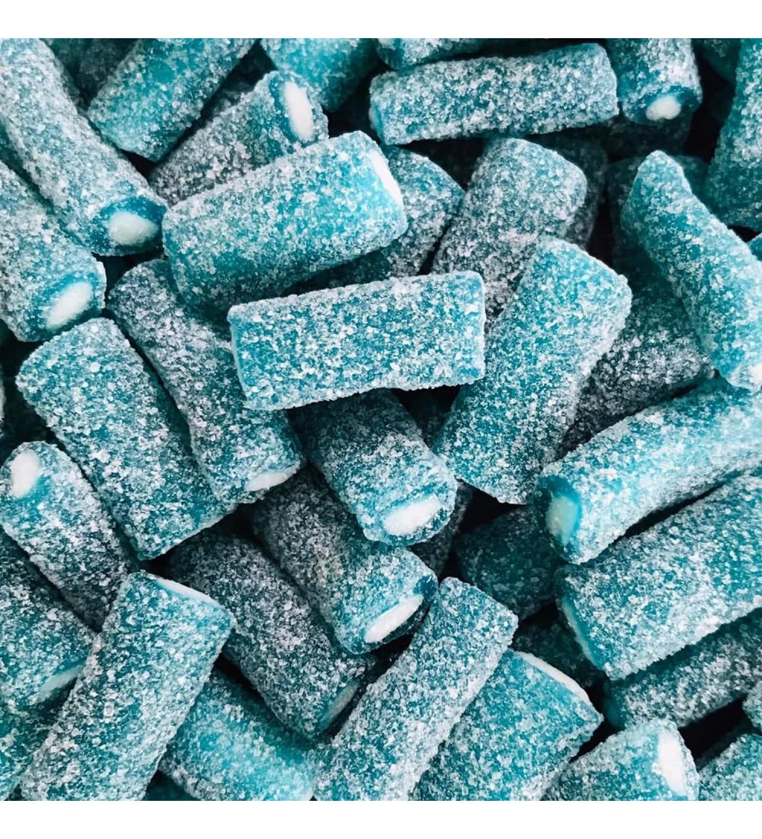 Strawberry Rainbow Sour Strawberry & Fizzy Blue Raspberry Pencil Bites Sweet Bag | VIMIX (1kg Fizzy Blue Raspberry) Fizzy Blue Raspberry 1kg