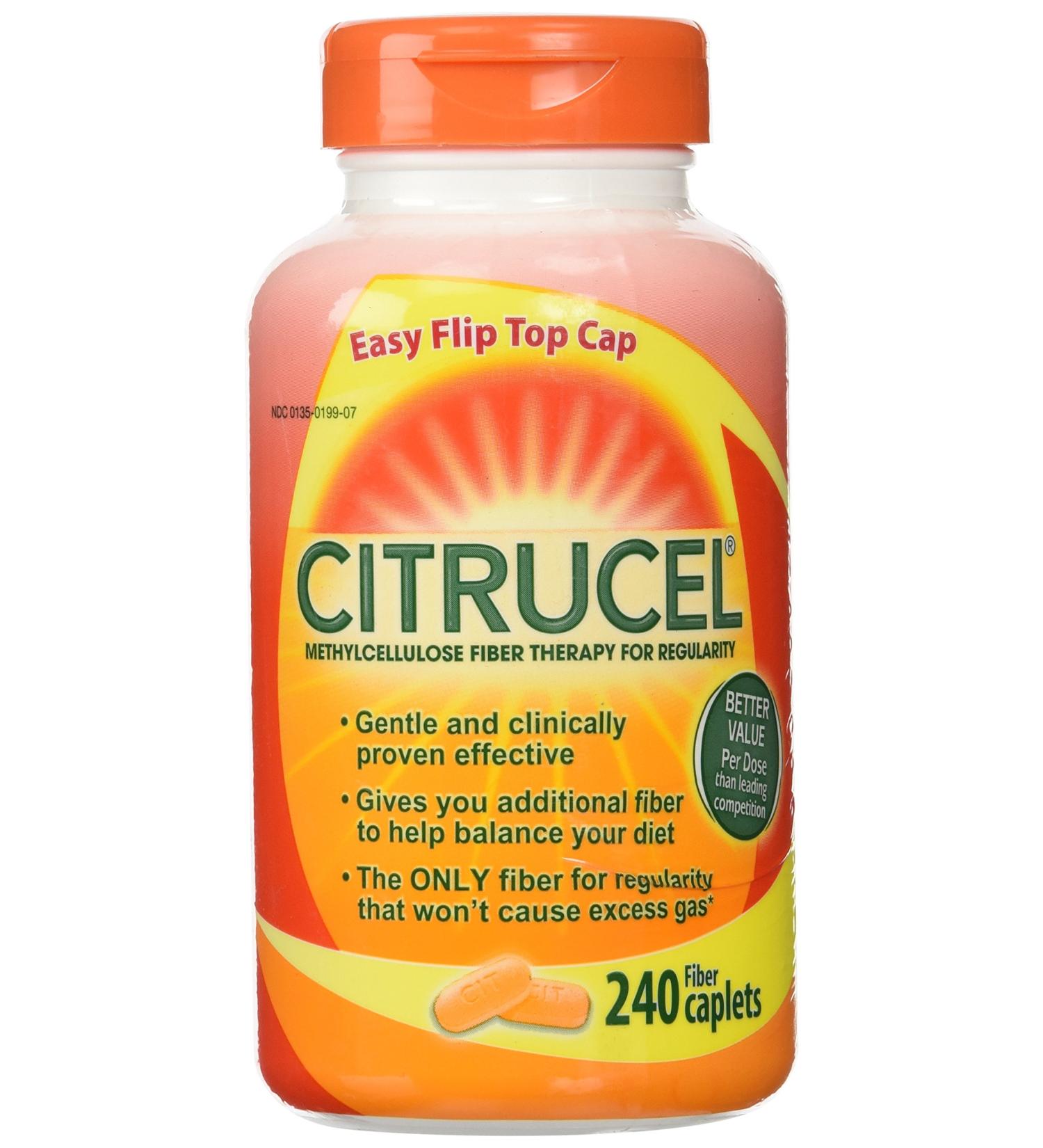 Citrucel Fiber Therapy for Regularity 500 mg - 240 Caplets 240 Count (Pack of 1) - Buy Online on GoSupps.com