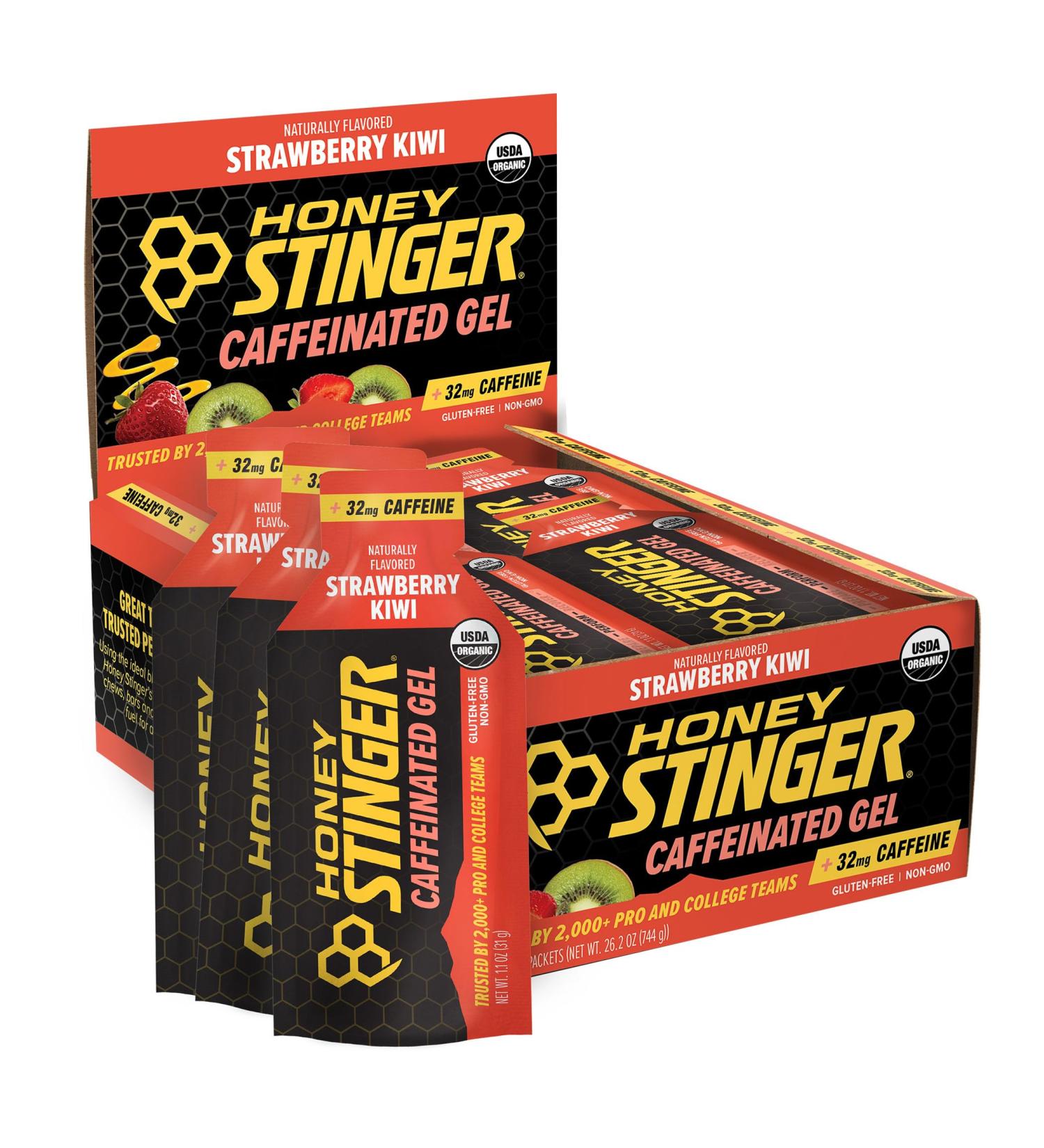 Honey Stinger Organic Strawberry Kiwi Energy Gel Caffeinated & Gluten Free for Exercise Running and Performance Sports Nutrition for Home & Gym Pre and Mid Workout 12 Pack 13.2 Ounce Strawberry Kiwi 1.1 Ounce (Pack o  - Buy Online on GoSupps.com