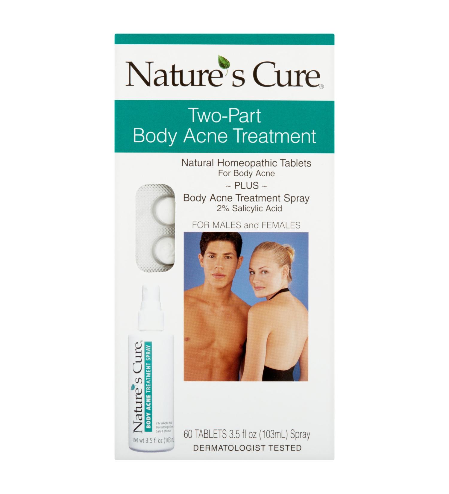 Nature's Cure Two-Part Body Acne Treatment  3.5 Fl Oz