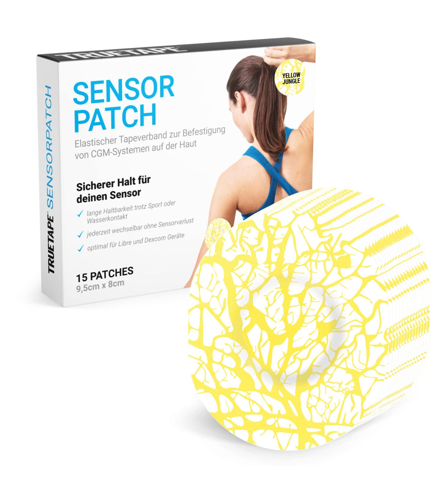 Trueetape Sensorpatch for Freestyle Libre 1 2 & 3 | Skin-Friendly Waterproof Strong Adhesive | 15 Pieces - Yellow Jungle - Buy Online on GoSupps.com