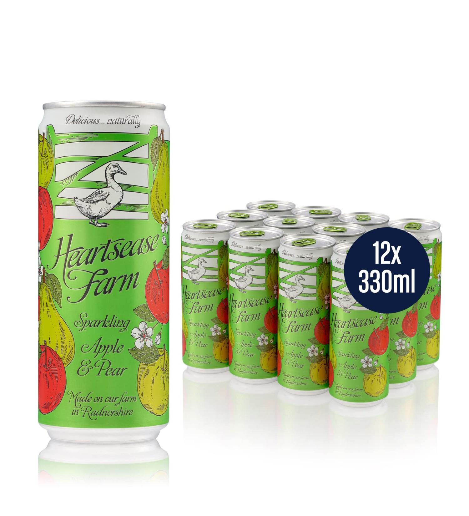 Heartsease Farm Sparkling Apple & Pear 12 x 330ml - Buy Online on GoSupps.com