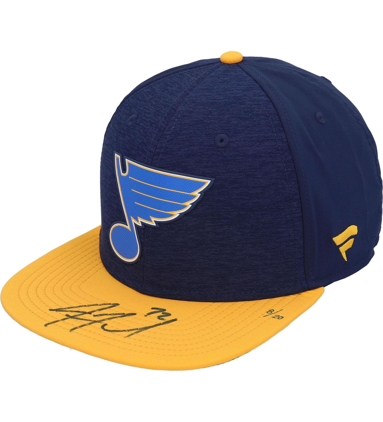 Justin Faulk St. Louis Blues Autographed Blue Snapback Cap - Limited Edition #20 - NHL Autographed Hat - Buy Online on GoSupps.com