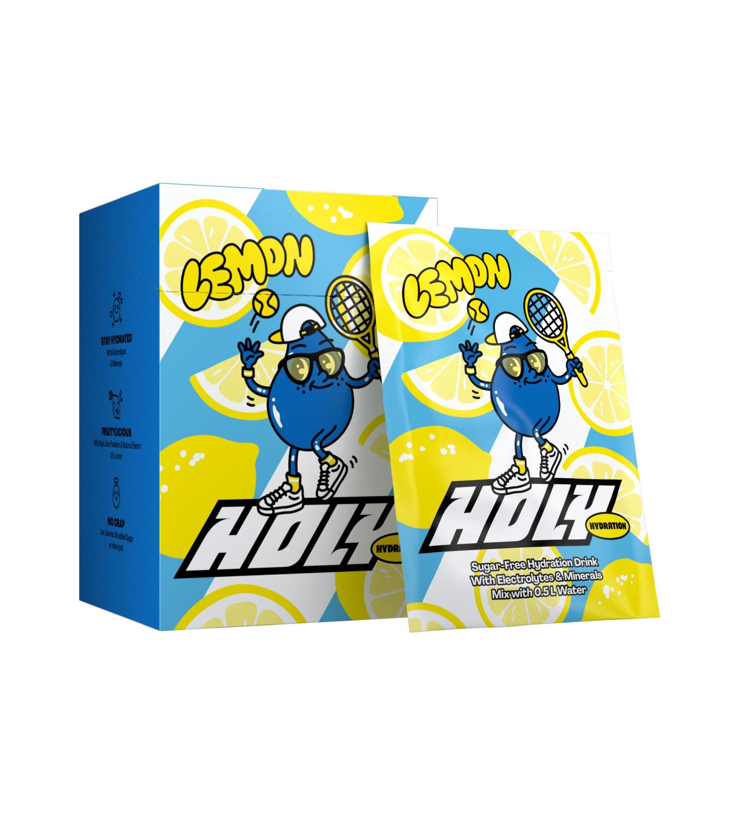 HOLY Hydration Lot de 10 bo tes de d gustation Lemon avec poudre au go t citron | 10 portions d' lectrolytes et min raux pr cieux | Boisson d'hydratation | V g talien avec ar mes de fruits 100 - Buy Online on GoSupps.com